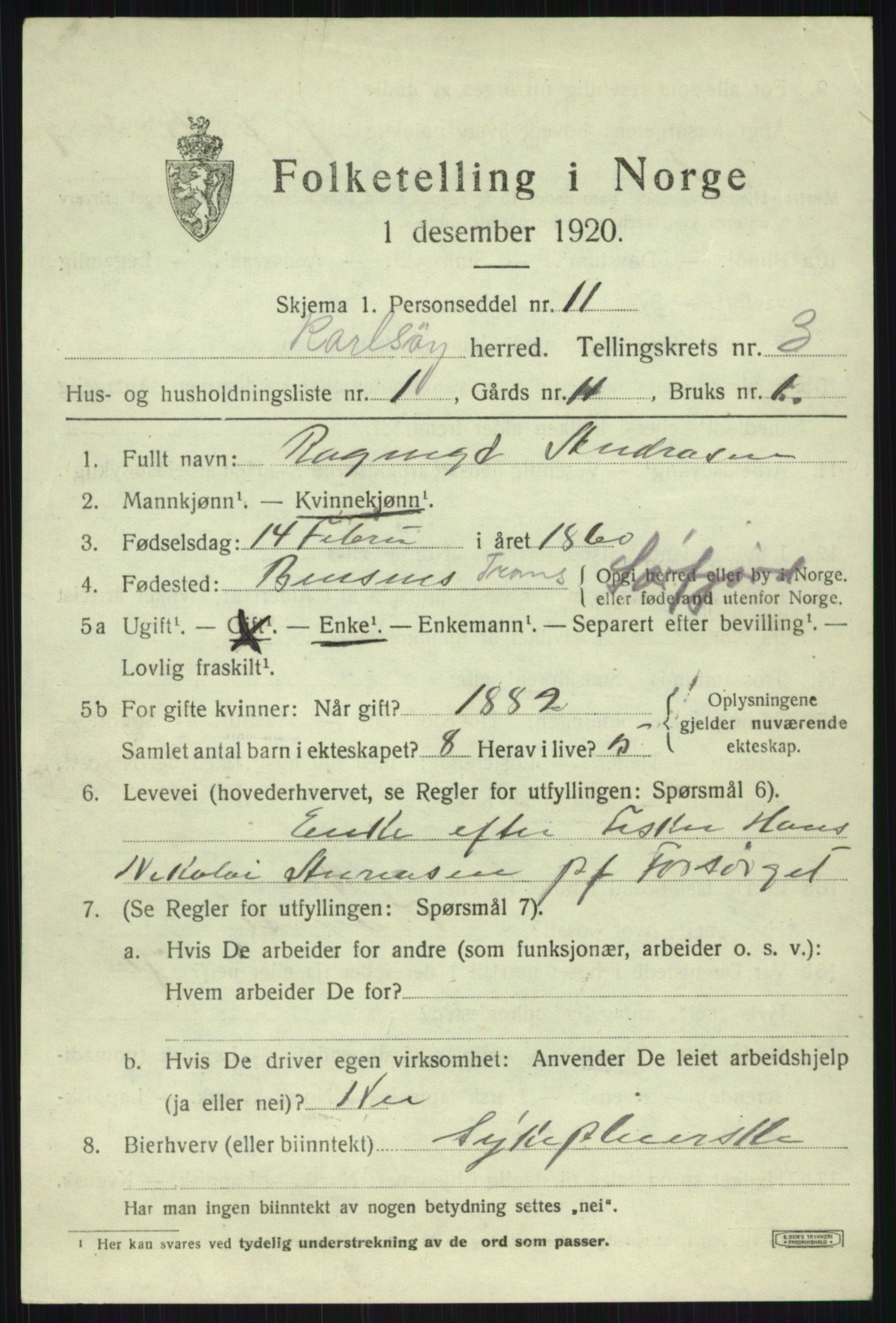 SATØ, 1920 census for Karlsøy, 1920, p. 1770