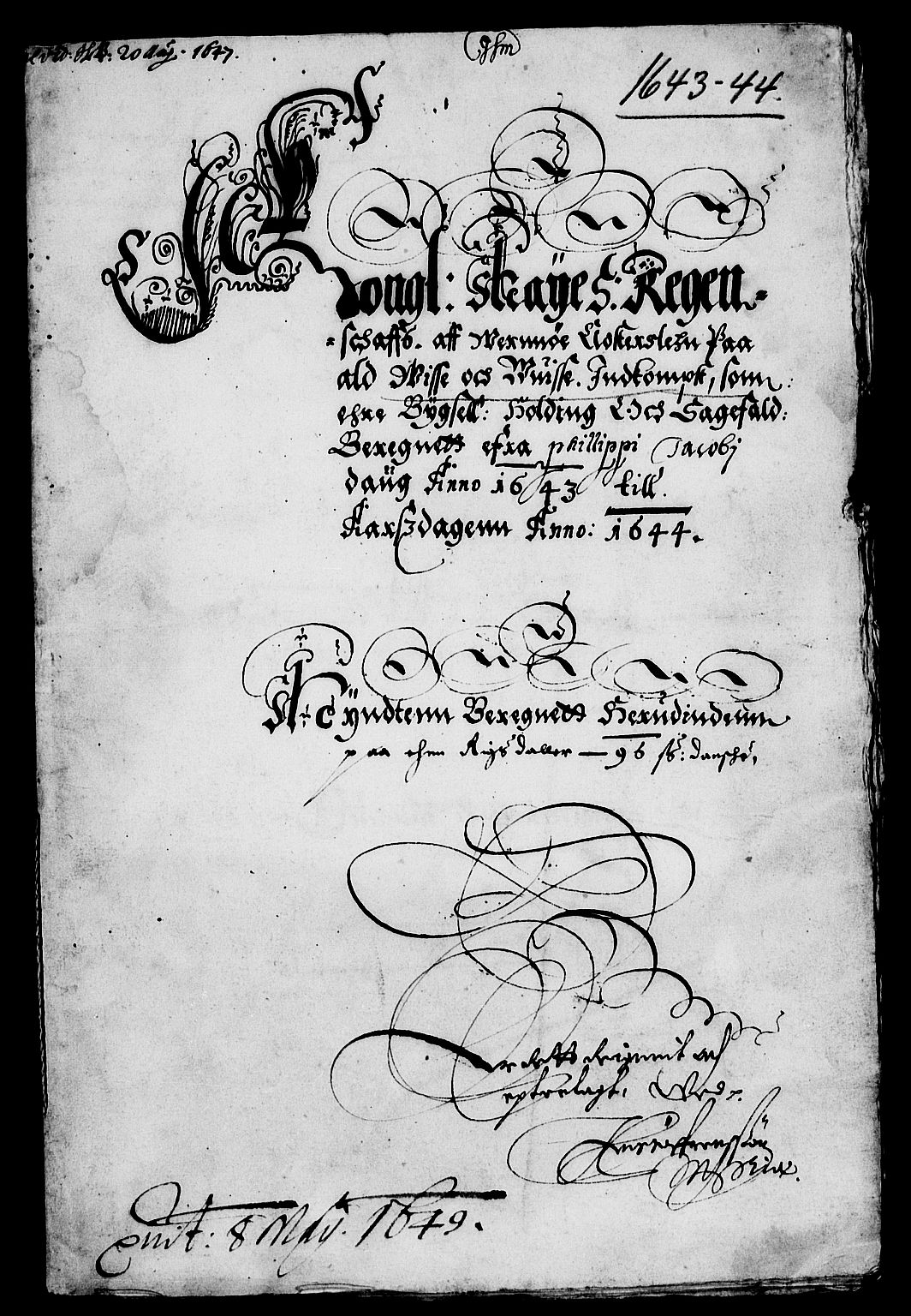 Rentekammeret inntil 1814, Reviderte regnskaper, Lensregnskaper, RA/EA-5023/R/Rb/Rbg/L0006: Verne kloster len, 1641-1644