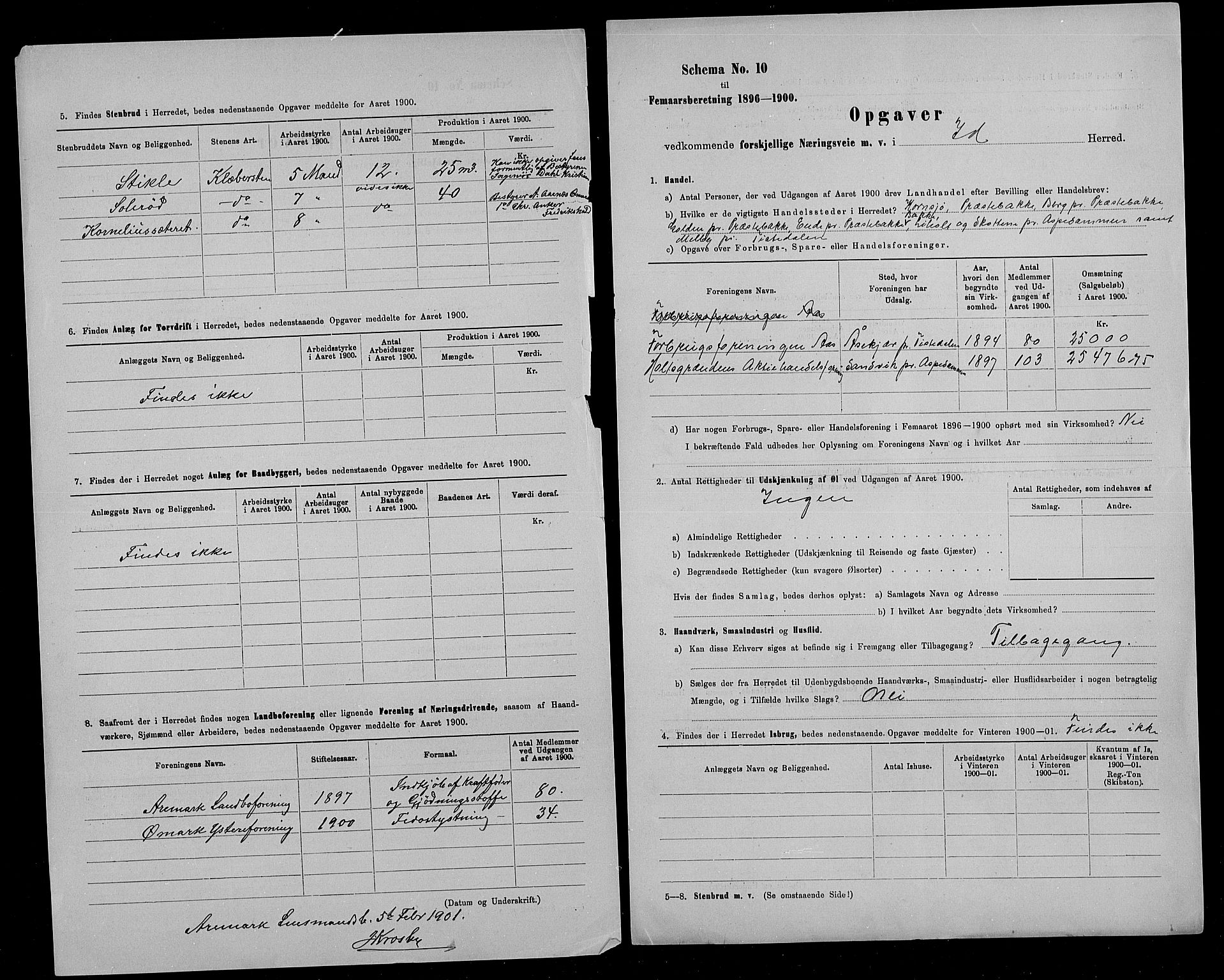 Statistisk sentralbyrå, Næringsøkonomiske emner, Generelt - Amtmennenes femårsberetninger, AV/RA-S-2233/F/Fa/L0092: --, 1896-1900, p. 201