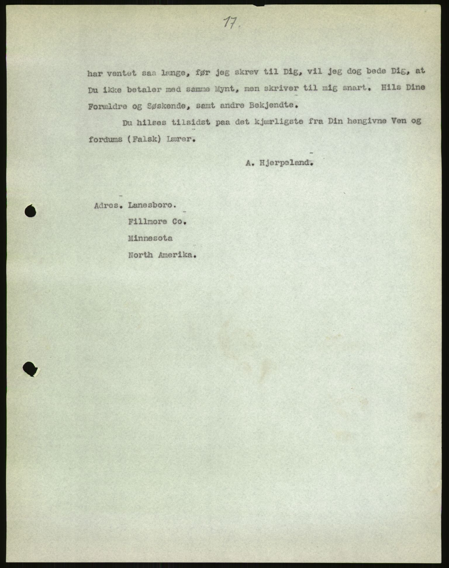 Samlinger til kildeutgivelse, Amerikabrevene, AV/RA-EA-4057/F/L0038: Arne Odd Johnsens amerikabrevsamling II, 1855-1900, p. 413