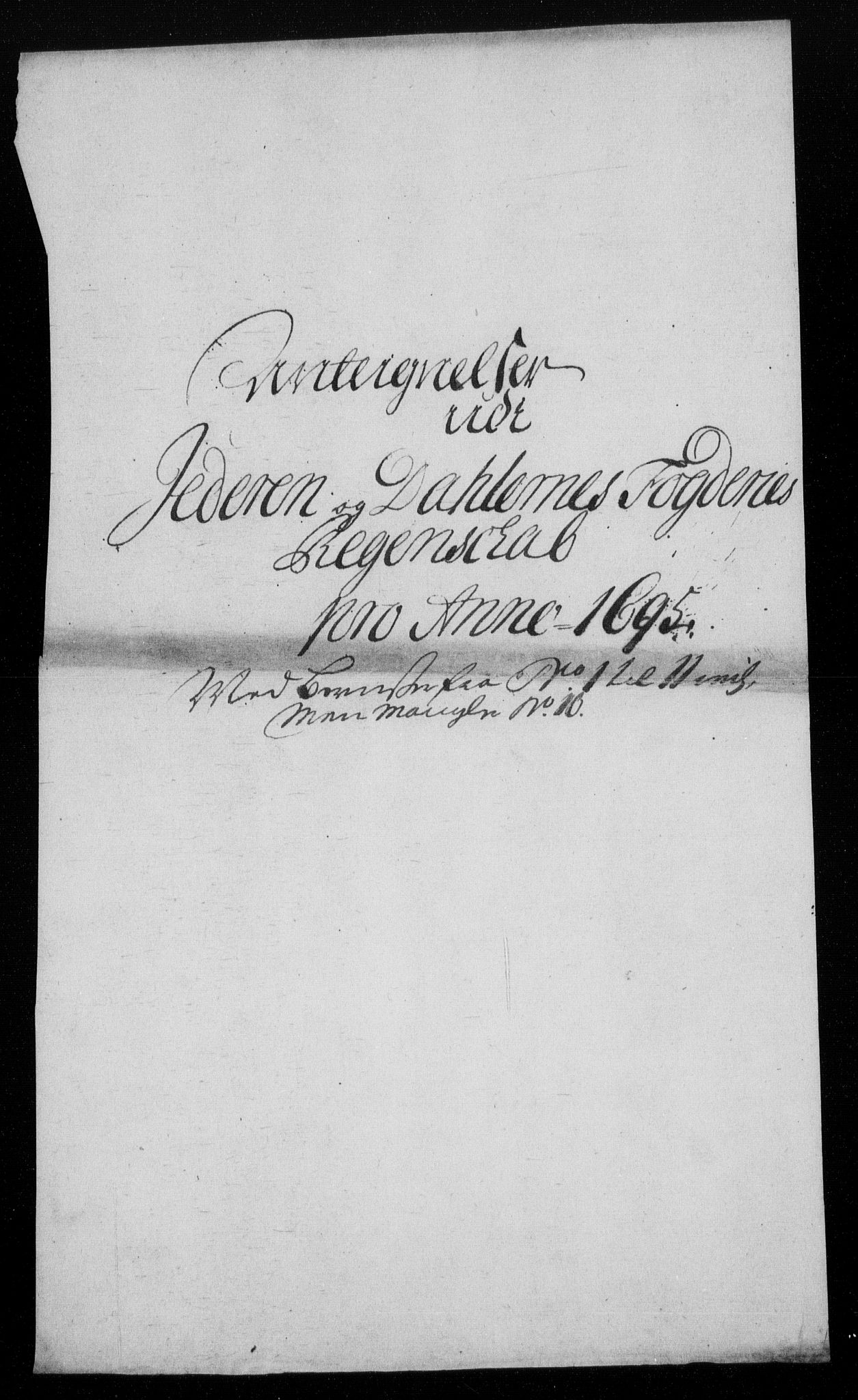 Rentekammeret inntil 1814, Reviderte regnskaper, Fogderegnskap, RA/EA-4092/R46/L2728: Fogderegnskap Jæren og Dalane, 1694-1696, p. 365