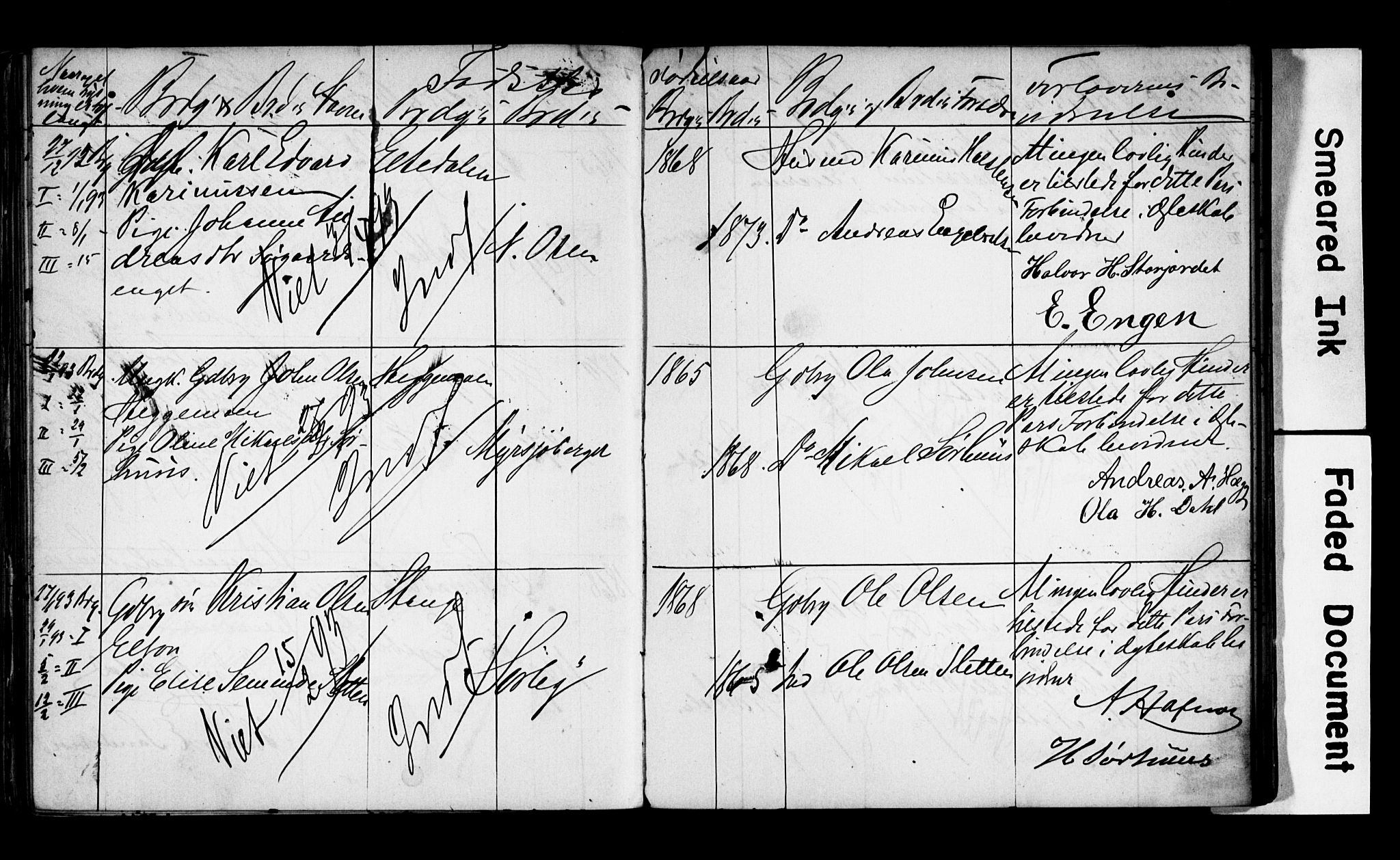 Trysil prestekontor, AV/SAH-PREST-046/I/Ie: Banns register no. 1, 1882-1899