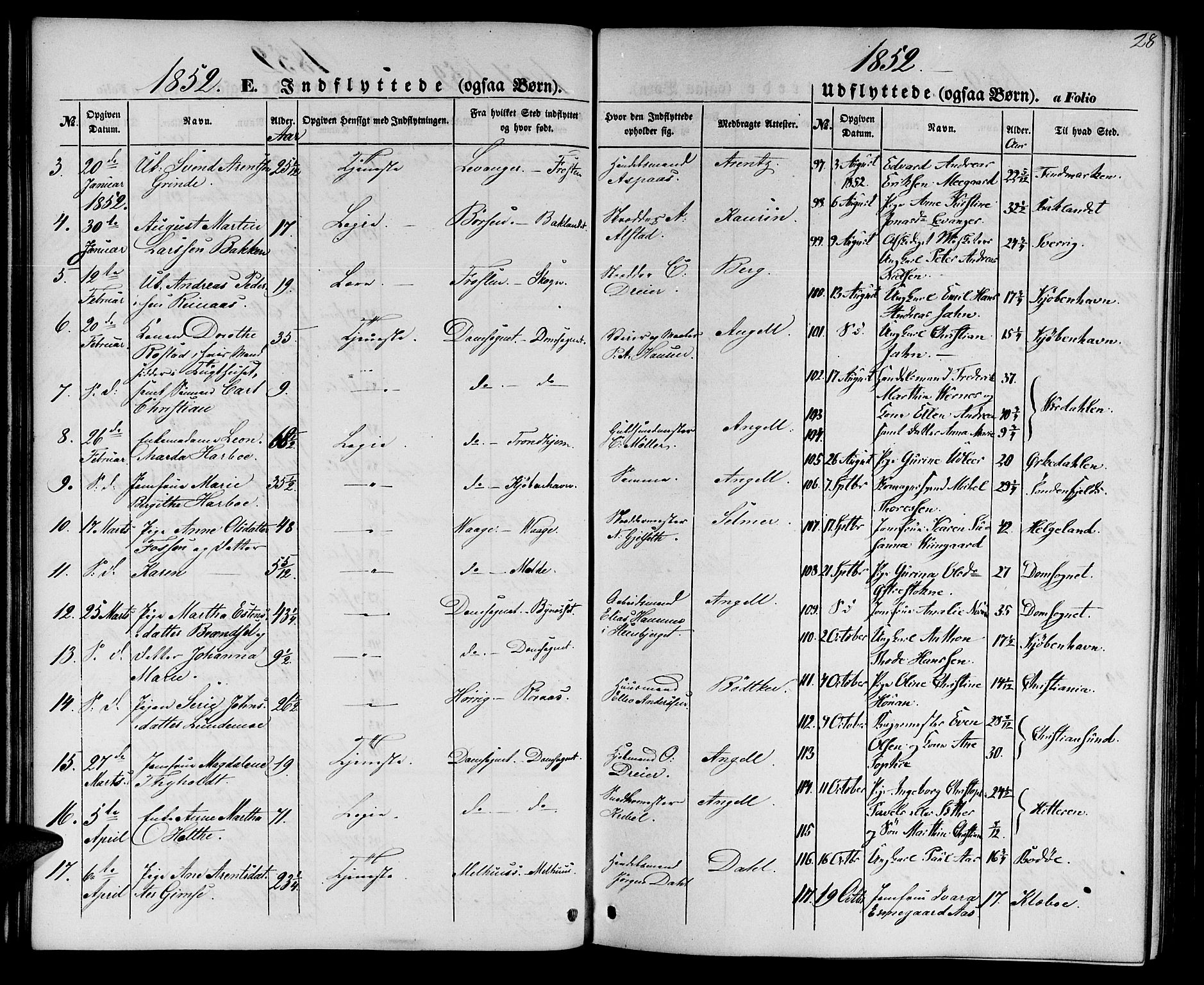 Ministerialprotokoller, klokkerbøker og fødselsregistre - Sør-Trøndelag, SAT/A-1456/602/L0113: Parish register (official) no. 602A11, 1849-1861, p. 28