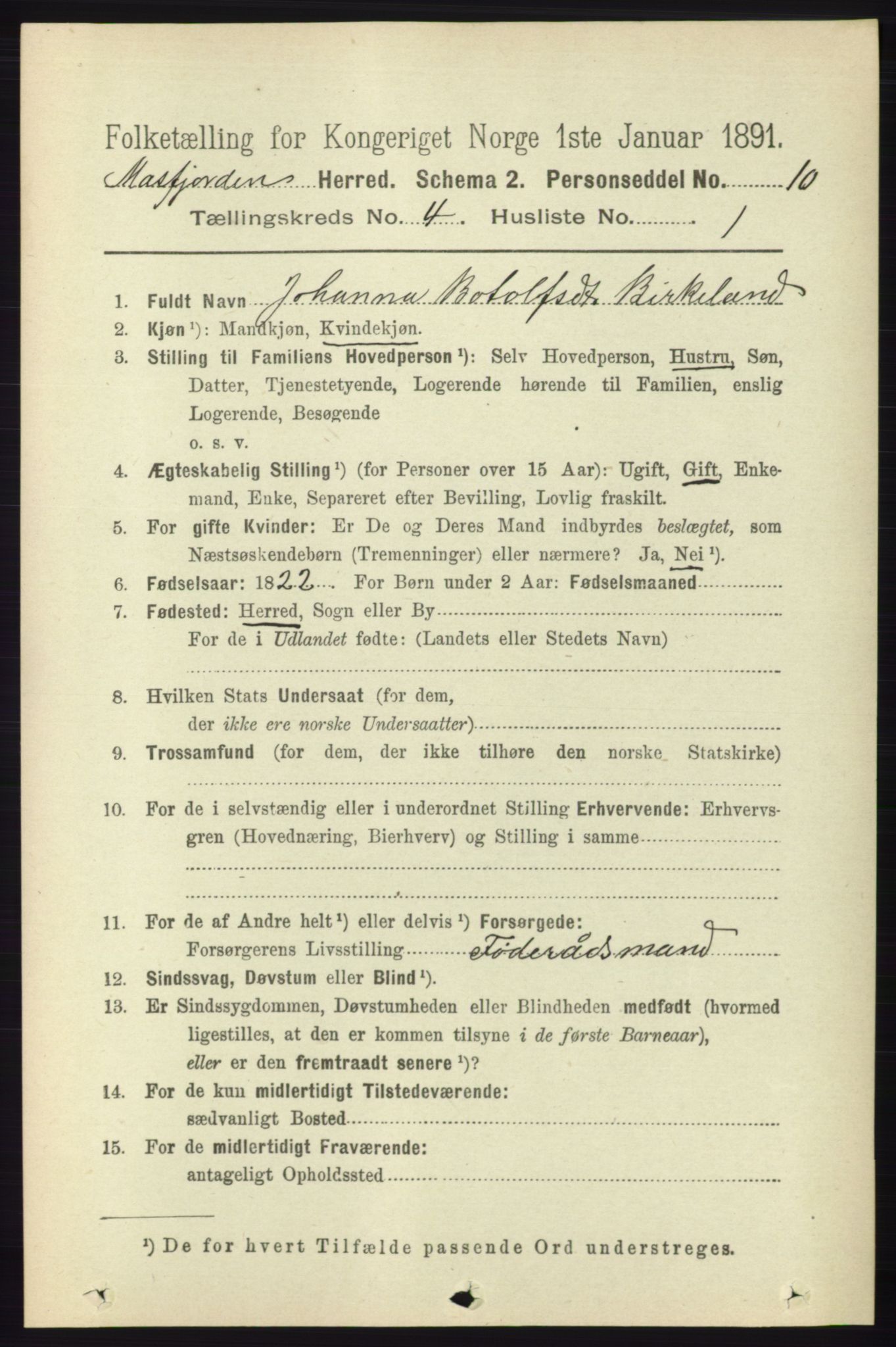 RA, 1891 census for 1266 Masfjorden, 1891, p. 747