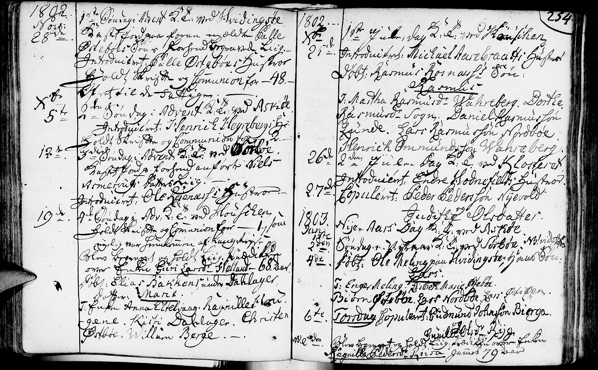 Rennesøy sokneprestkontor, SAST/A -101827/H/Ha/Haa/L0003: Parish register (official) no. A 3, 1772-1815, p. 254