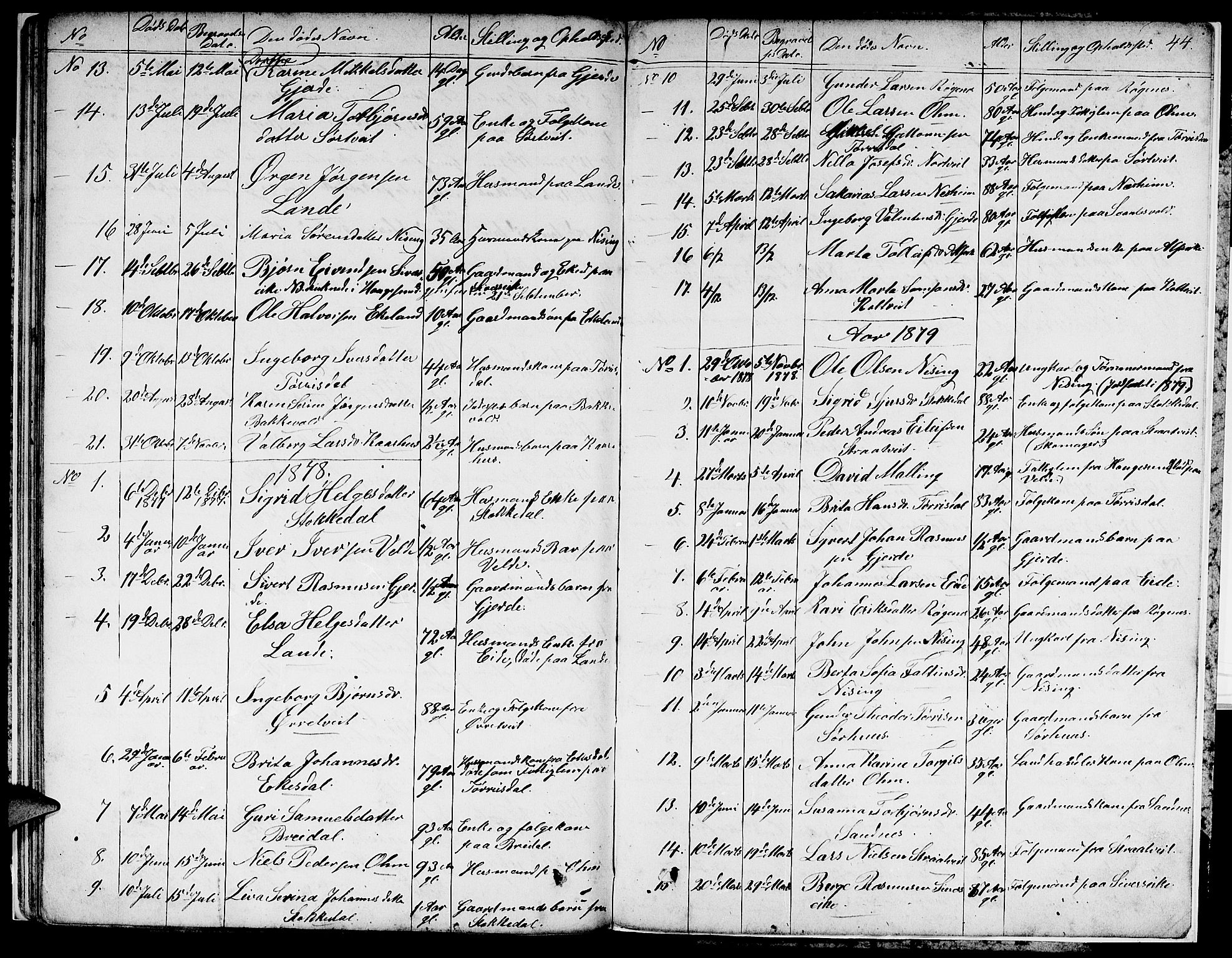 Skjold sokneprestkontor, AV/SAST-A-101847/H/Ha/Hab/L0004: Parish register (copy) no. B 4, 1852-1880, p. 44