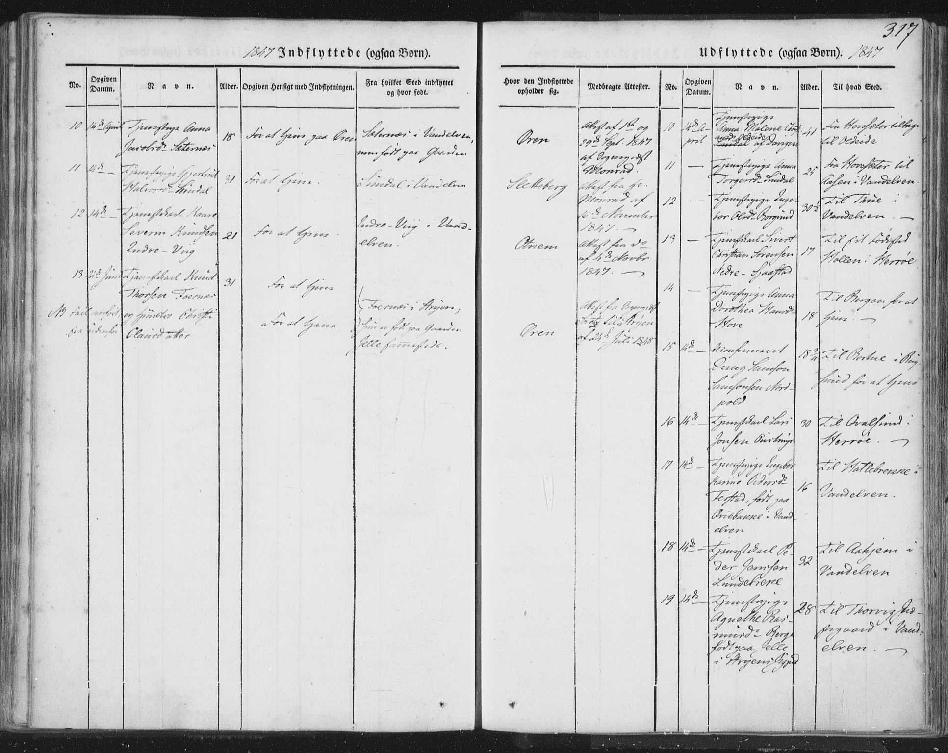 Selje sokneprestembete, SAB/A-99938/H/Ha/Haa/Haaa: Parish register (official) no. A 10, 1844-1858, p. 317