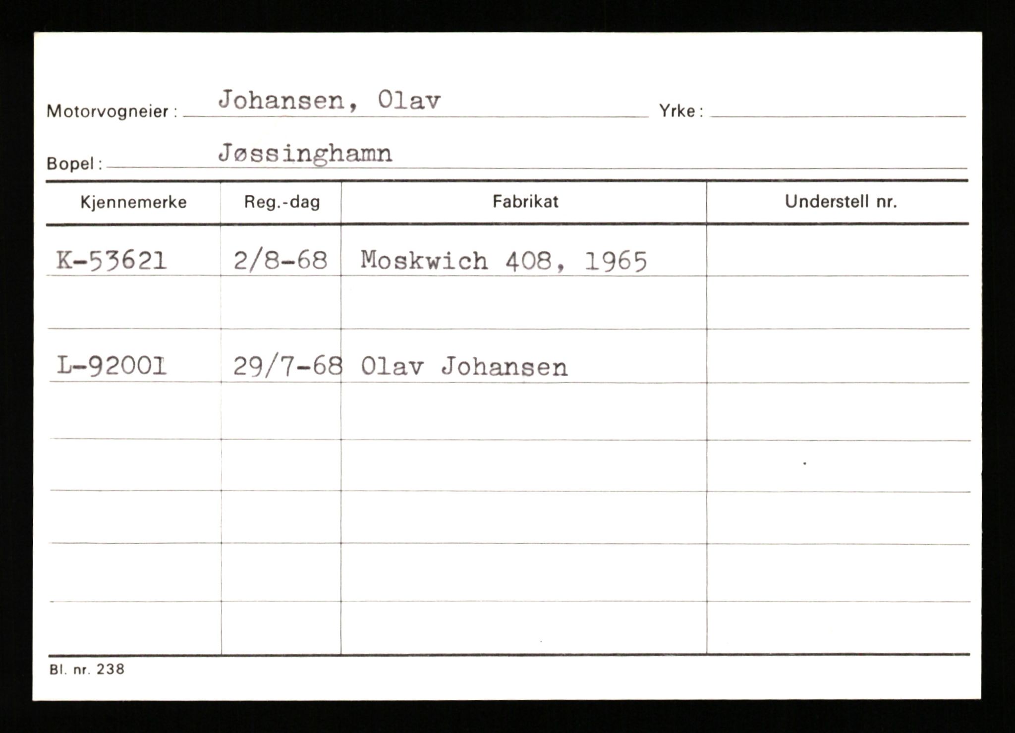 Stavanger trafikkstasjon, SAST/A-101942/0/G/L0007: Registreringsnummer: 49019 - 67460, 1930-1971, p. 1221