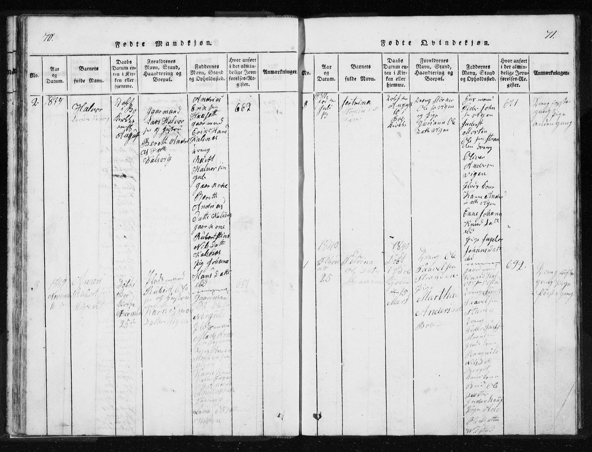 Ministerialprotokoller, klokkerbøker og fødselsregistre - Møre og Romsdal, AV/SAT-A-1454/566/L0772: Parish register (copy) no. 566C01, 1818-1845, p. 70-71