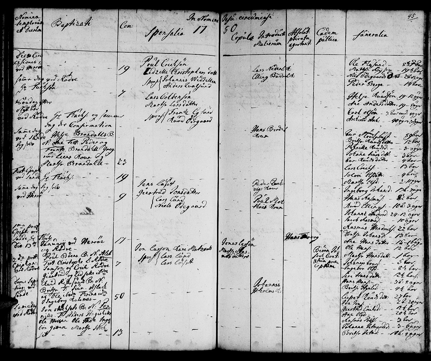 Ministerialprotokoller, klokkerbøker og fødselsregistre - Møre og Romsdal, AV/SAT-A-1454/507/L0066: Parish register (official) no. 507A01, 1731-1766, p. 45