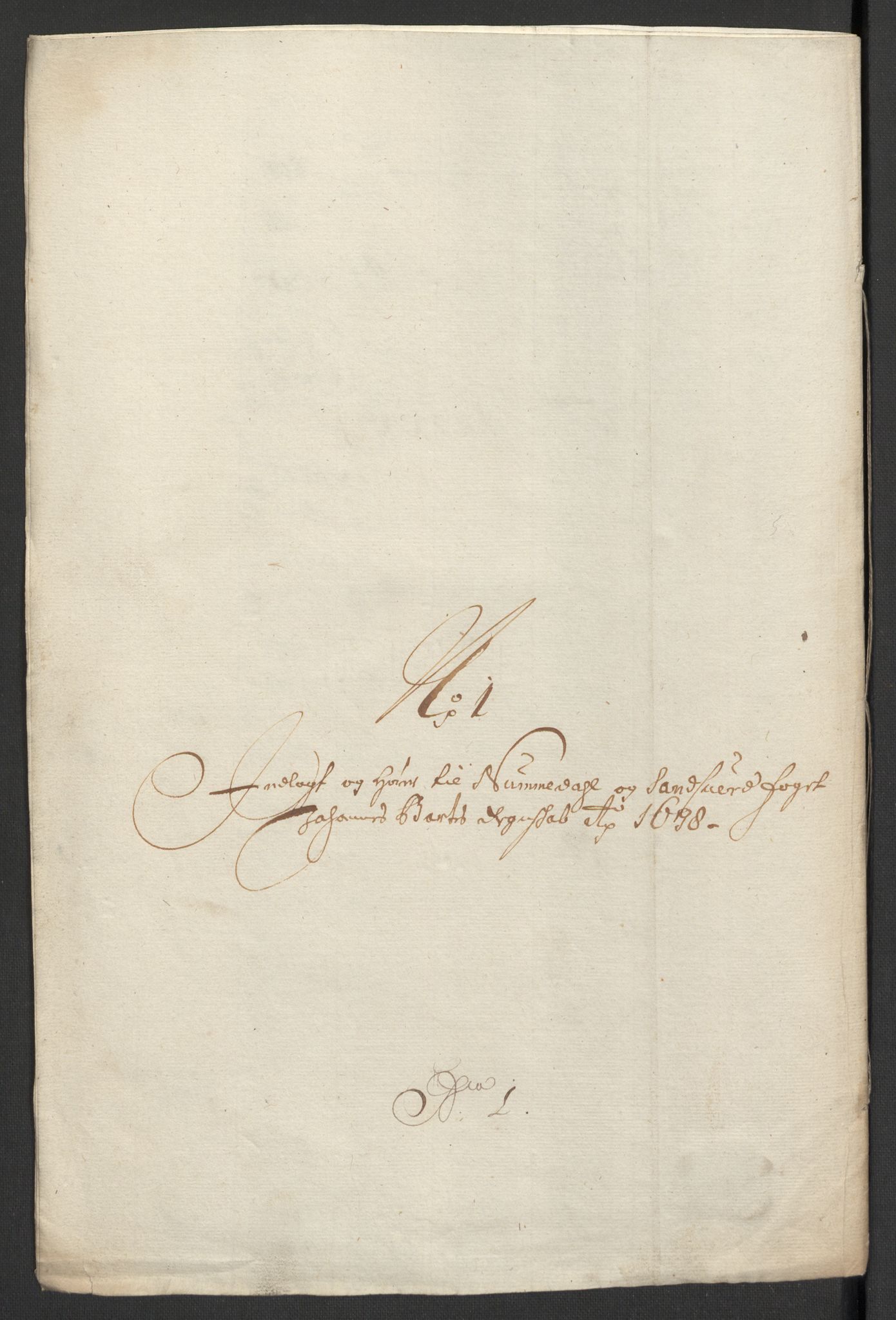 Rentekammeret inntil 1814, Reviderte regnskaper, Fogderegnskap, AV/RA-EA-4092/R24/L1577: Fogderegnskap Numedal og Sandsvær, 1698-1700, p. 43