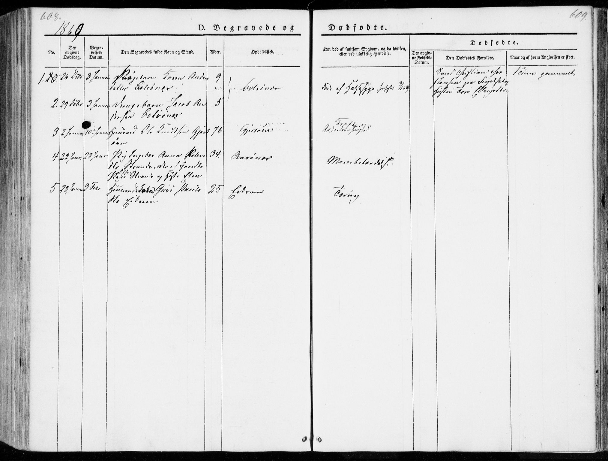 Ministerialprotokoller, klokkerbøker og fødselsregistre - Møre og Romsdal, SAT/A-1454/555/L0653: Parish register (official) no. 555A04, 1843-1869, p. 608-609