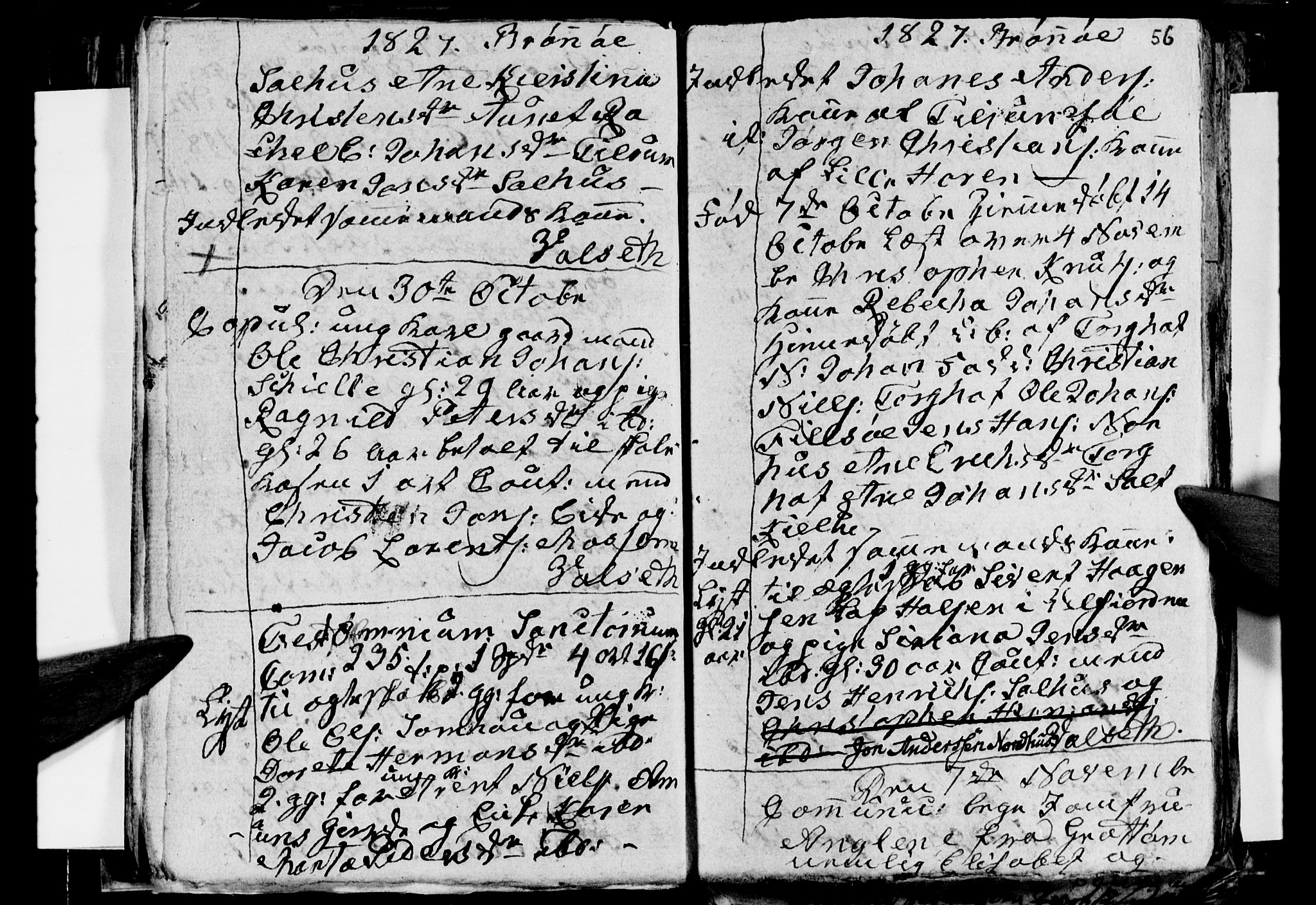 Ministerialprotokoller, klokkerbøker og fødselsregistre - Nordland, AV/SAT-A-1459/813/L0210: Parish register (copy) no. 813C02, 1825-1836, p. 56