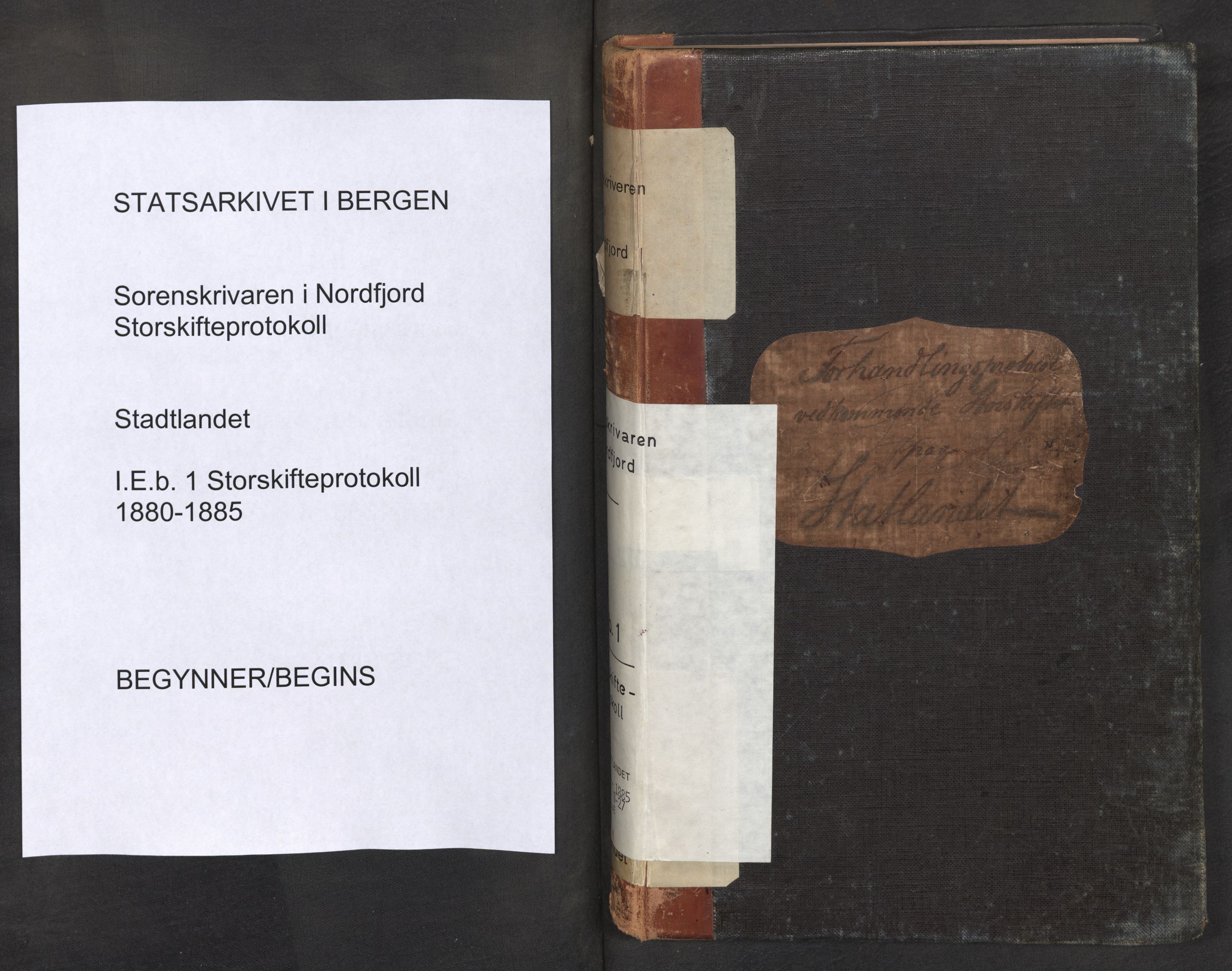 Nordfjord sorenskriveri, SAB/A-2801/1/01/01eb/L0001: Ekstrarettsprotokollar. Storskifte, 1880-1885