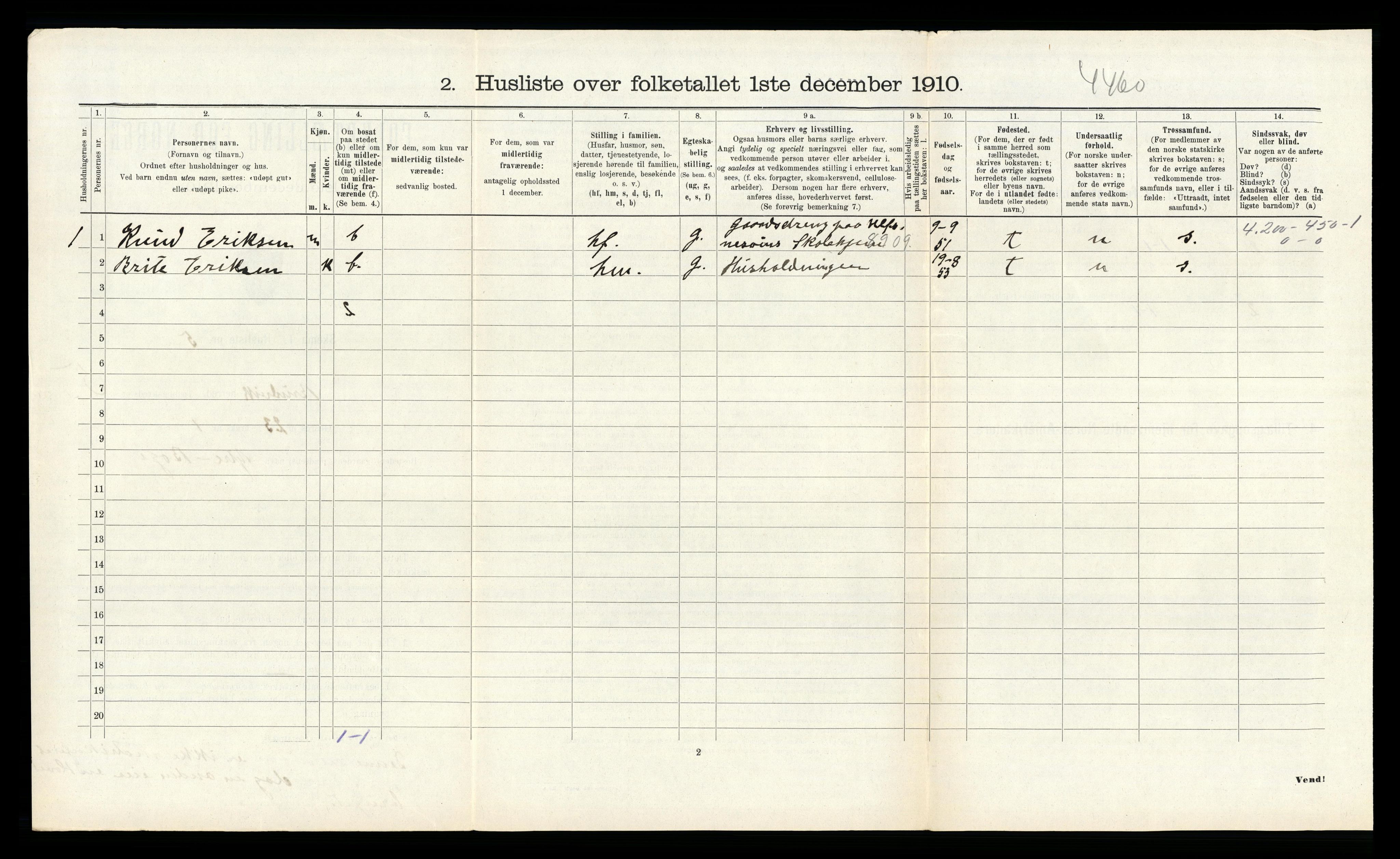 RA, 1910 census for Bruvik, 1910, p. 269