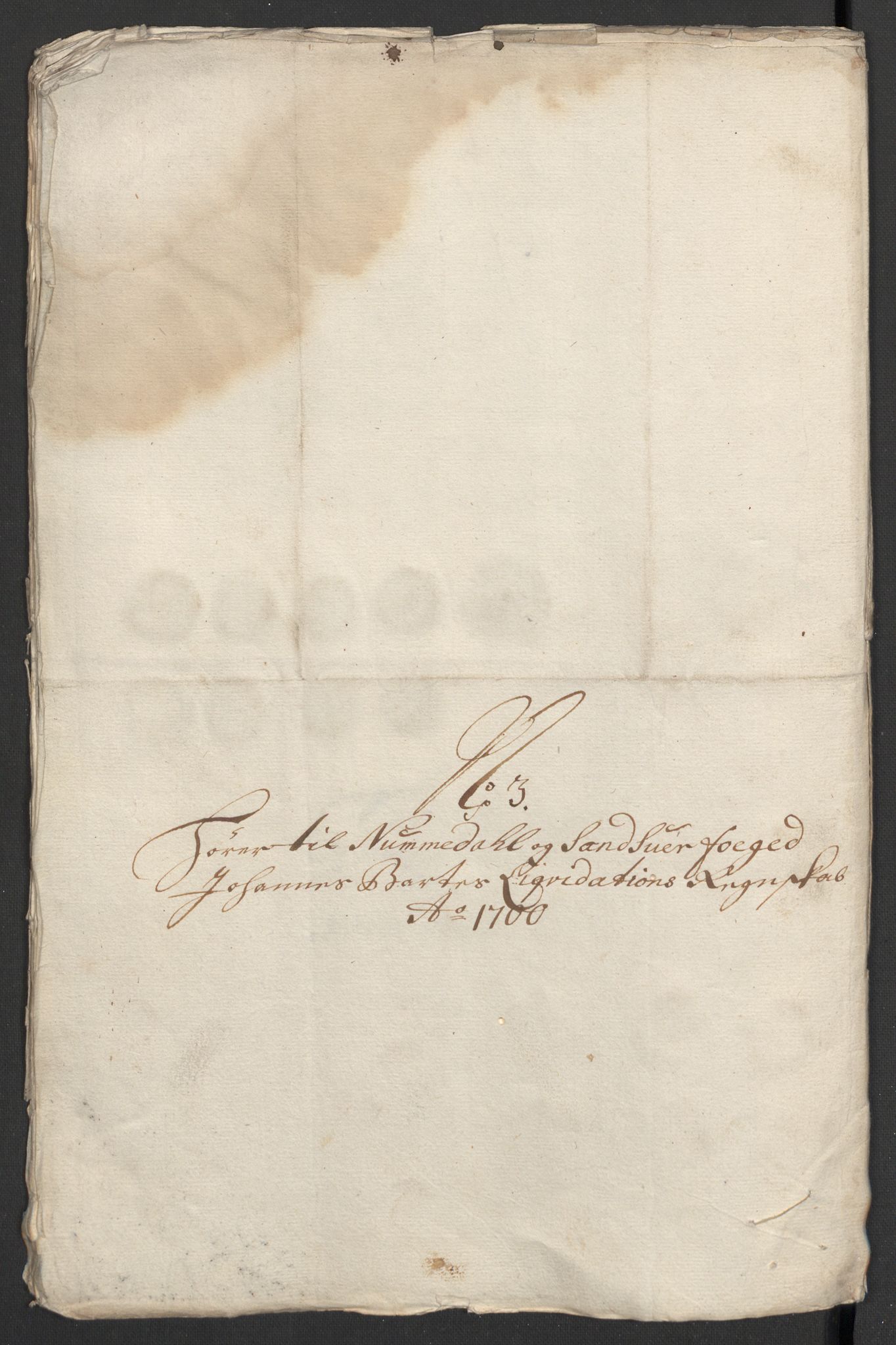 Rentekammeret inntil 1814, Reviderte regnskaper, Fogderegnskap, AV/RA-EA-4092/R24/L1578: Fogderegnskap Numedal og Sandsvær, 1698-1700, p. 32