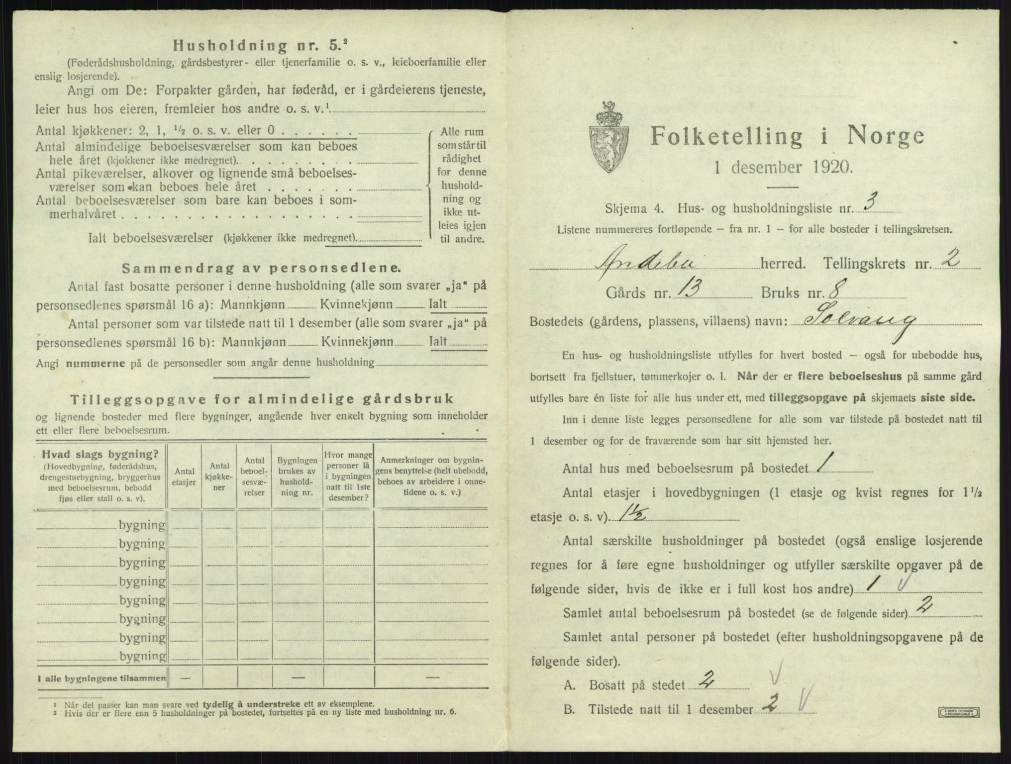 SAKO, 1920 census for Andebu, 1920, p. 132