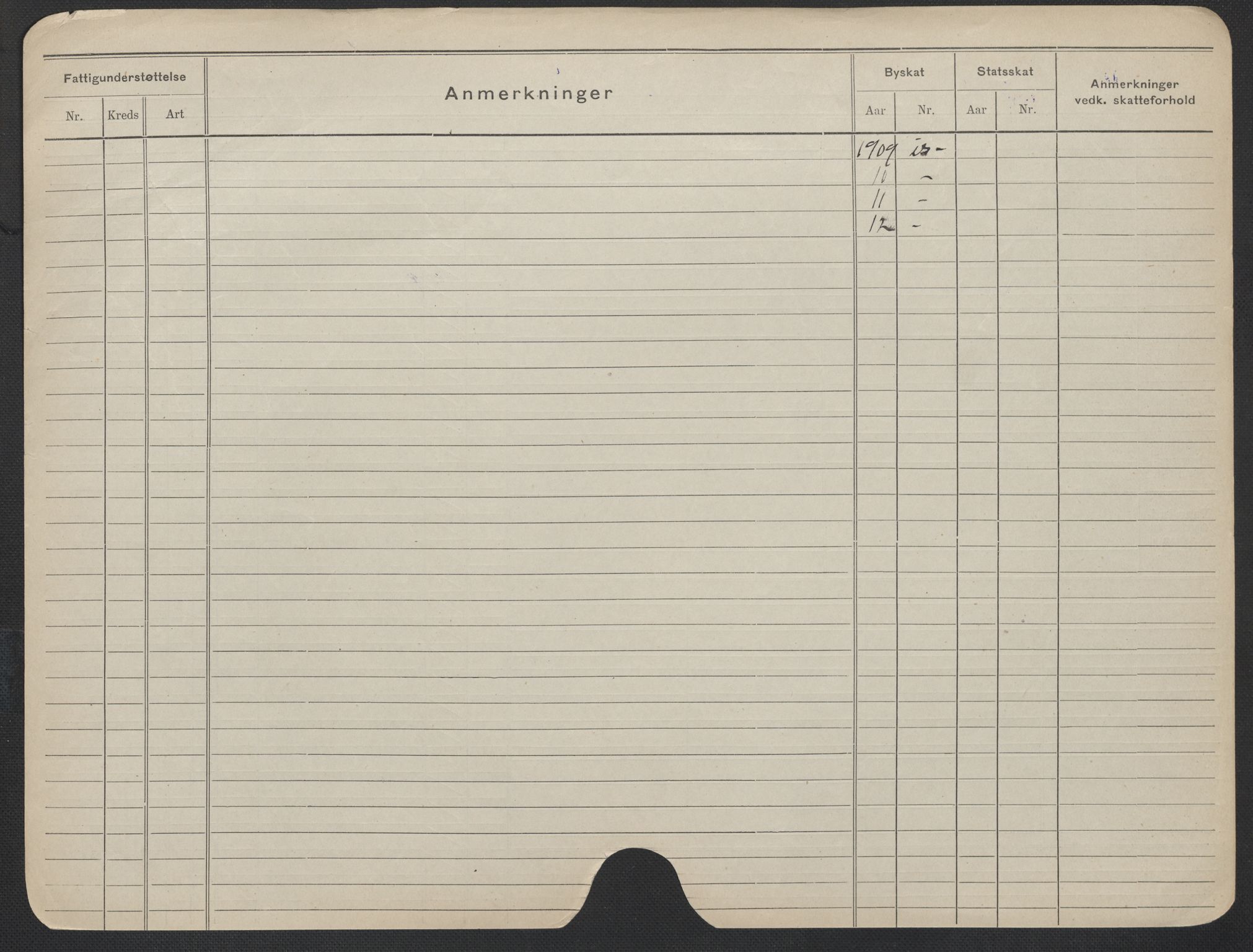 Oslo folkeregister, Registerkort, AV/SAO-A-11715/F/Fa/Fac/L0019: Kvinner, 1906-1914, p. 373b