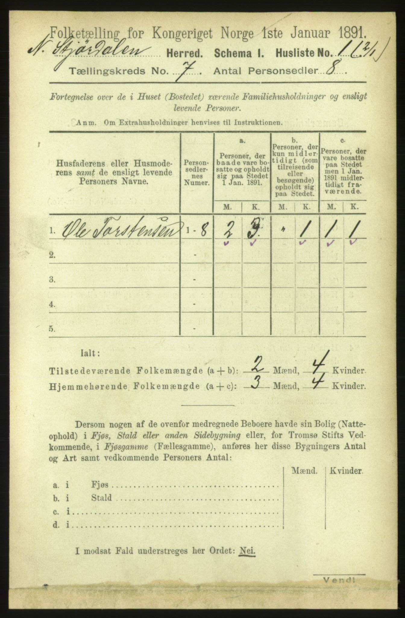 RA, 1891 census for 1714 Nedre Stjørdal, 1891, p. 2941