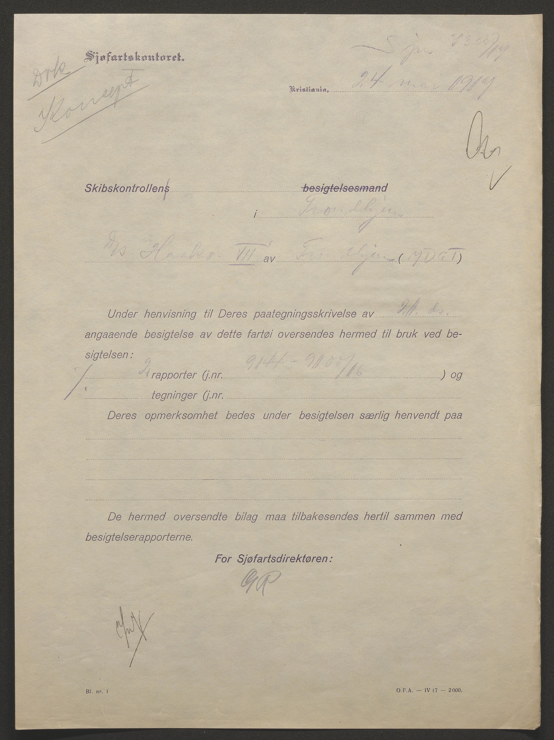 Sjøfartsdirektoratet med forløpere, skipsmapper slettede skip, AV/RA-S-4998/F/Fa/L0532: --, 1907-1917, p. 346
