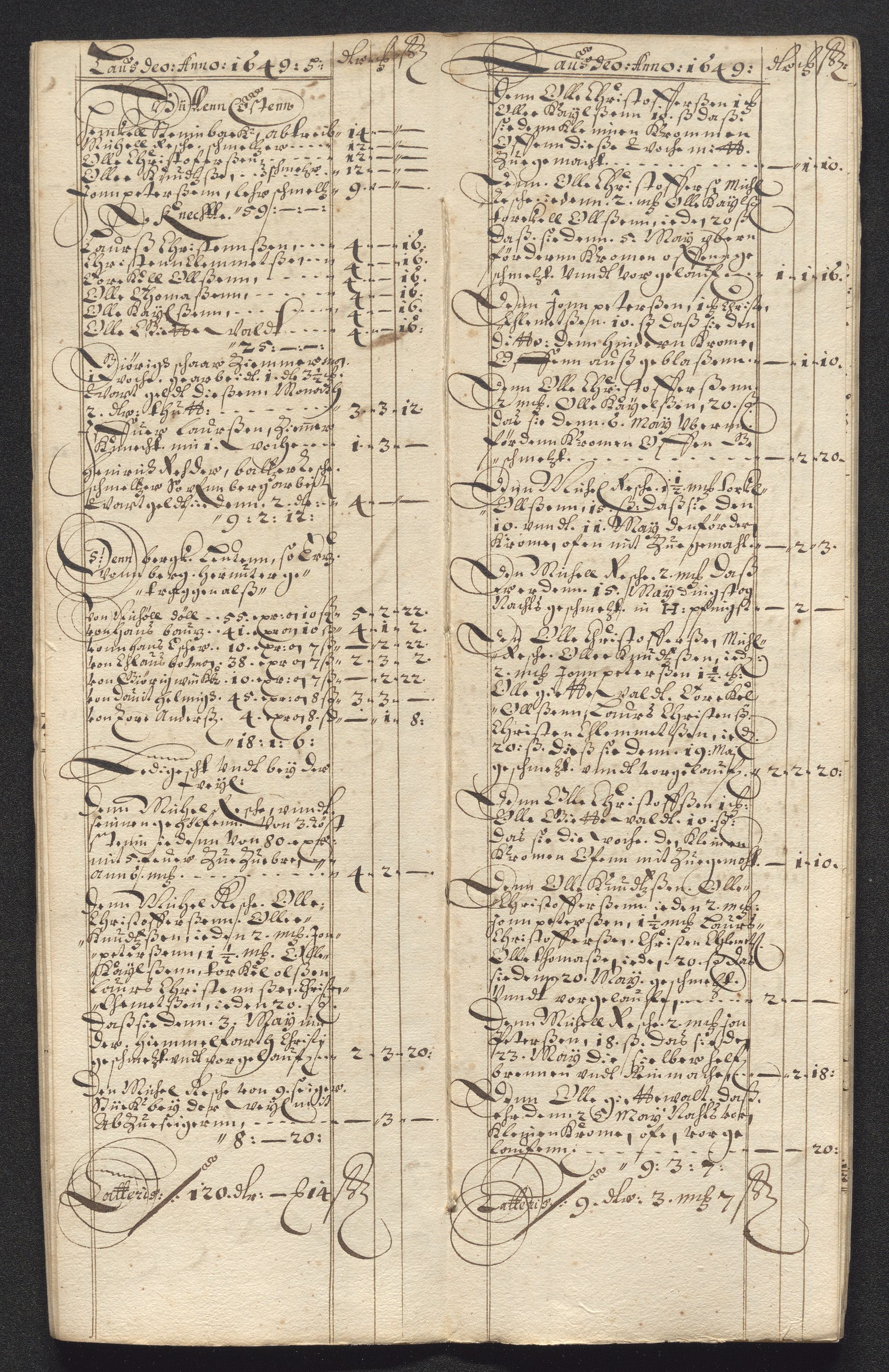 Kongsberg Sølvverk 1623-1816, SAKO/EA-3135/001/D/Dc/Dcd/L0023: Utgiftsregnskap for gruver m.m., 1649, p. 613