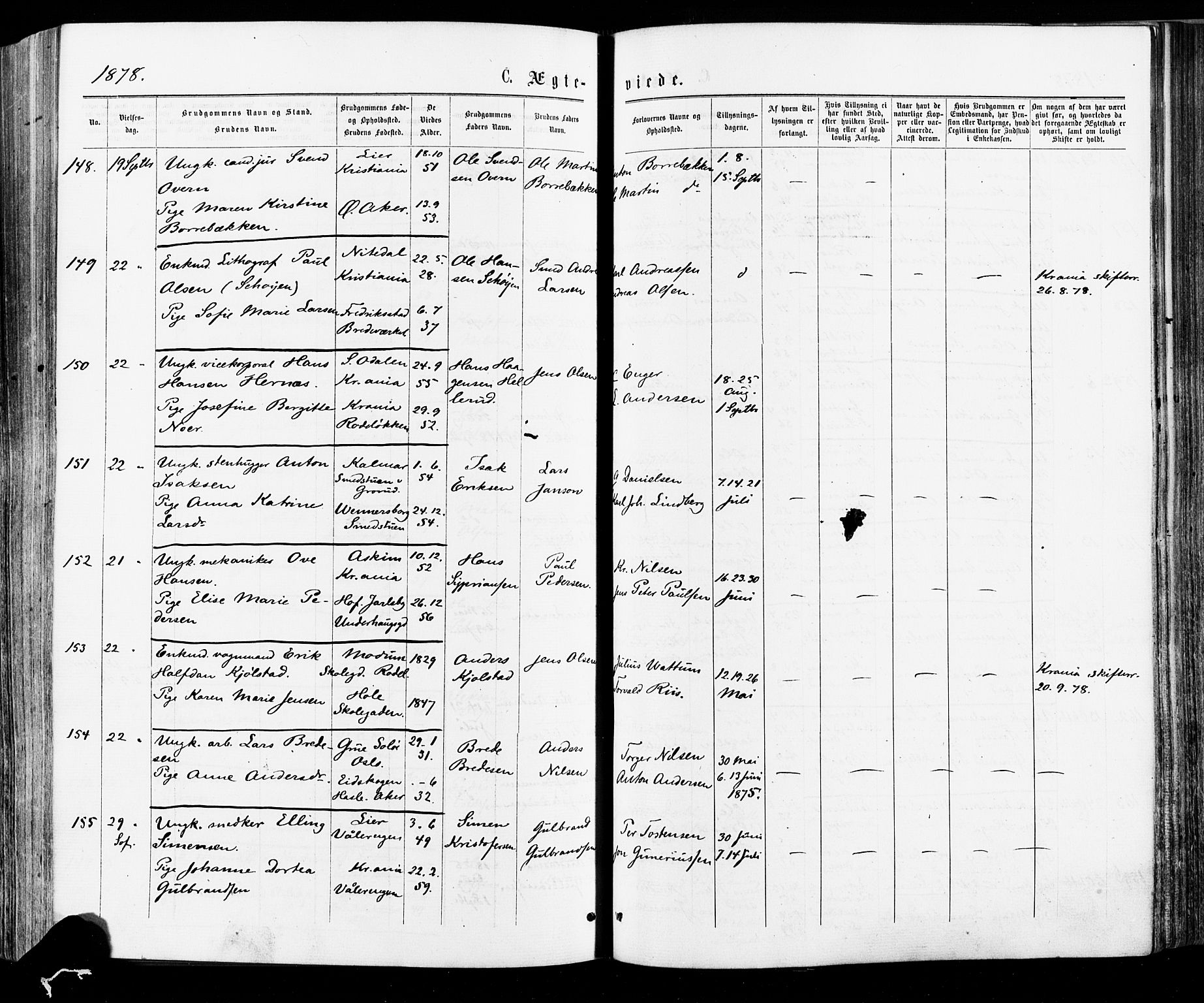 Østre Aker prestekontor Kirkebøker, AV/SAO-A-10840/F/Fa/L0004: Parish register (official) no. I 4, 1876-1889