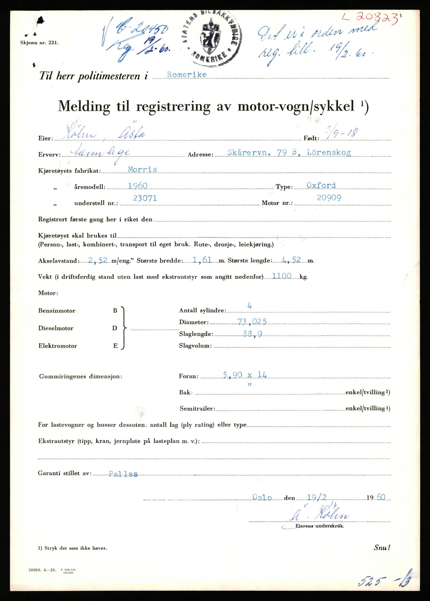 Stavanger trafikkstasjon, AV/SAST-A-101942/0/F/L0037: L-20500 - L-21499, 1930-1971, p. 1135