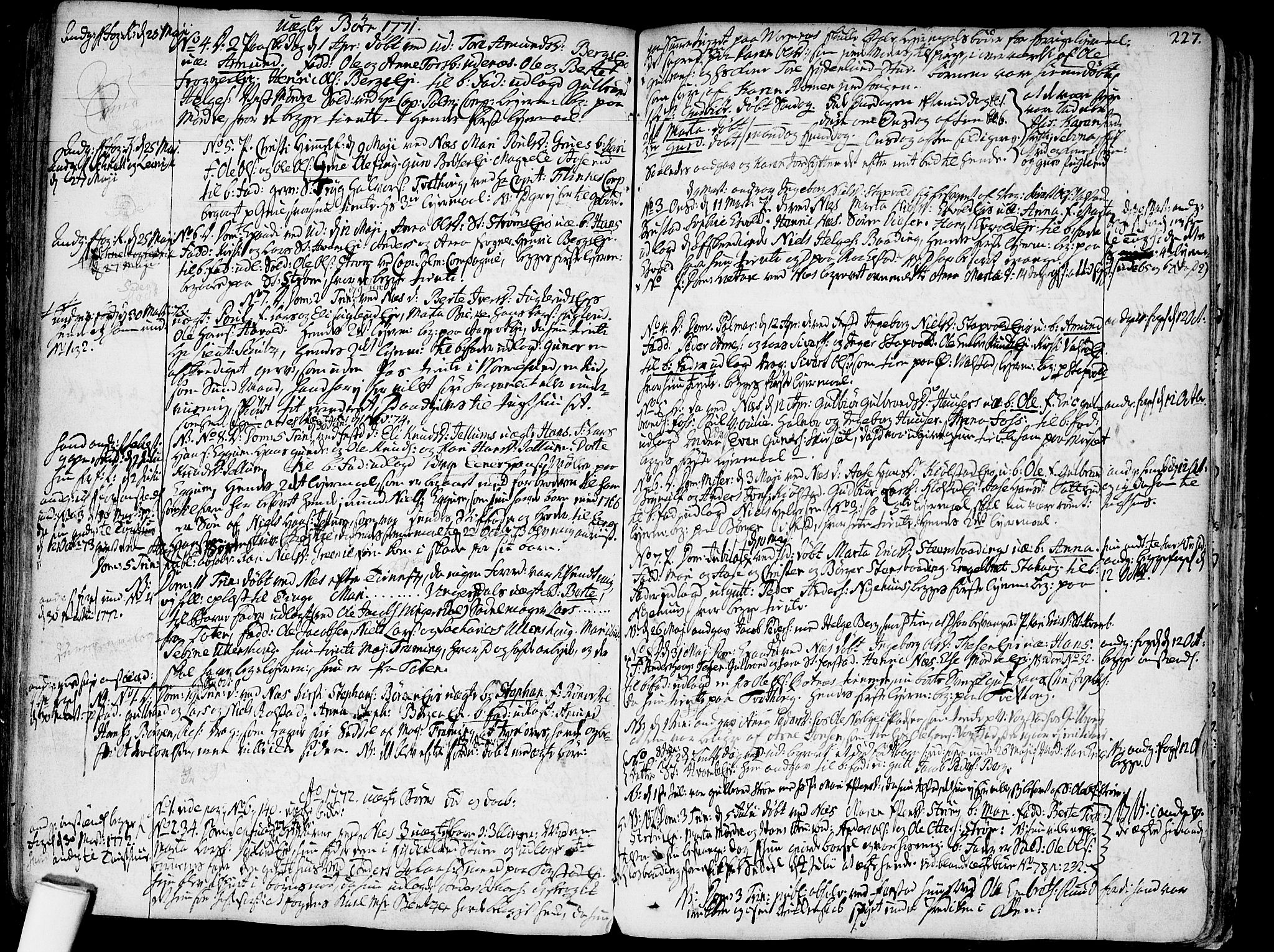 Nes prestekontor Kirkebøker, SAO/A-10410/F/Fa/L0003: Parish register (official) no. I 3, 1734-1781, p. 227