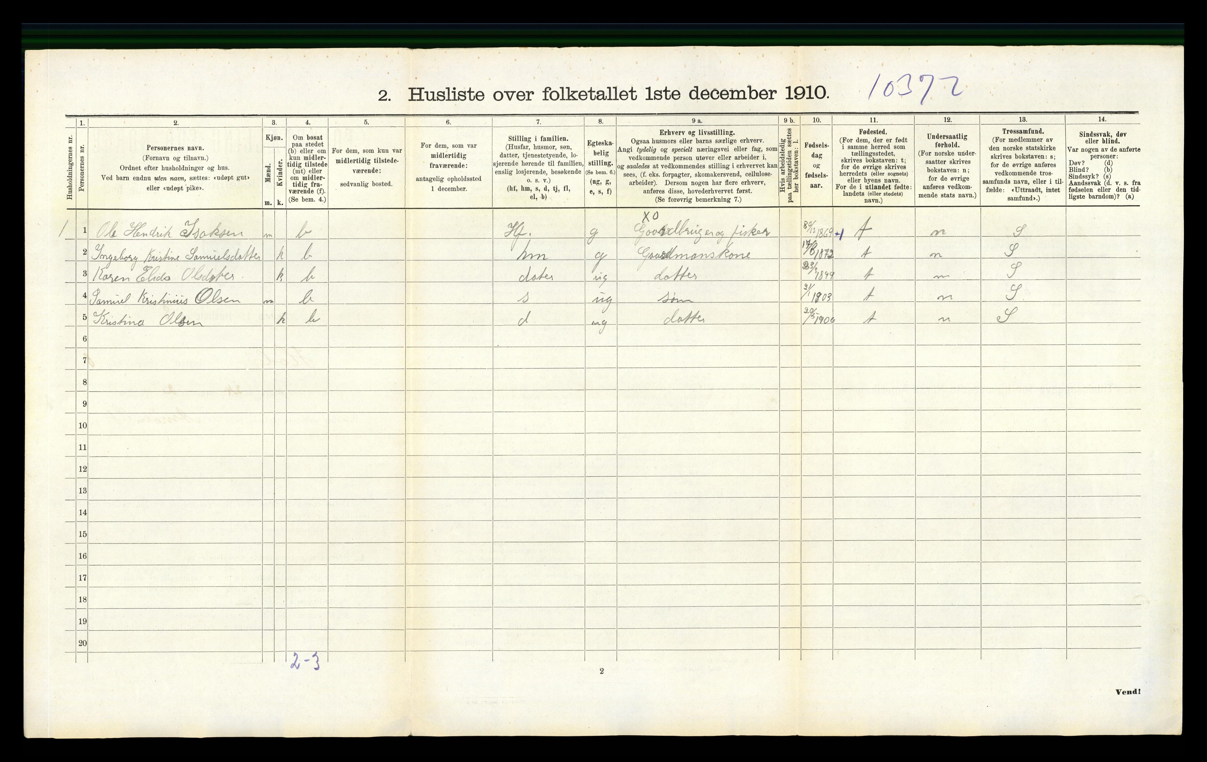 RA, 1910 census for Høle, 1910, p. 417