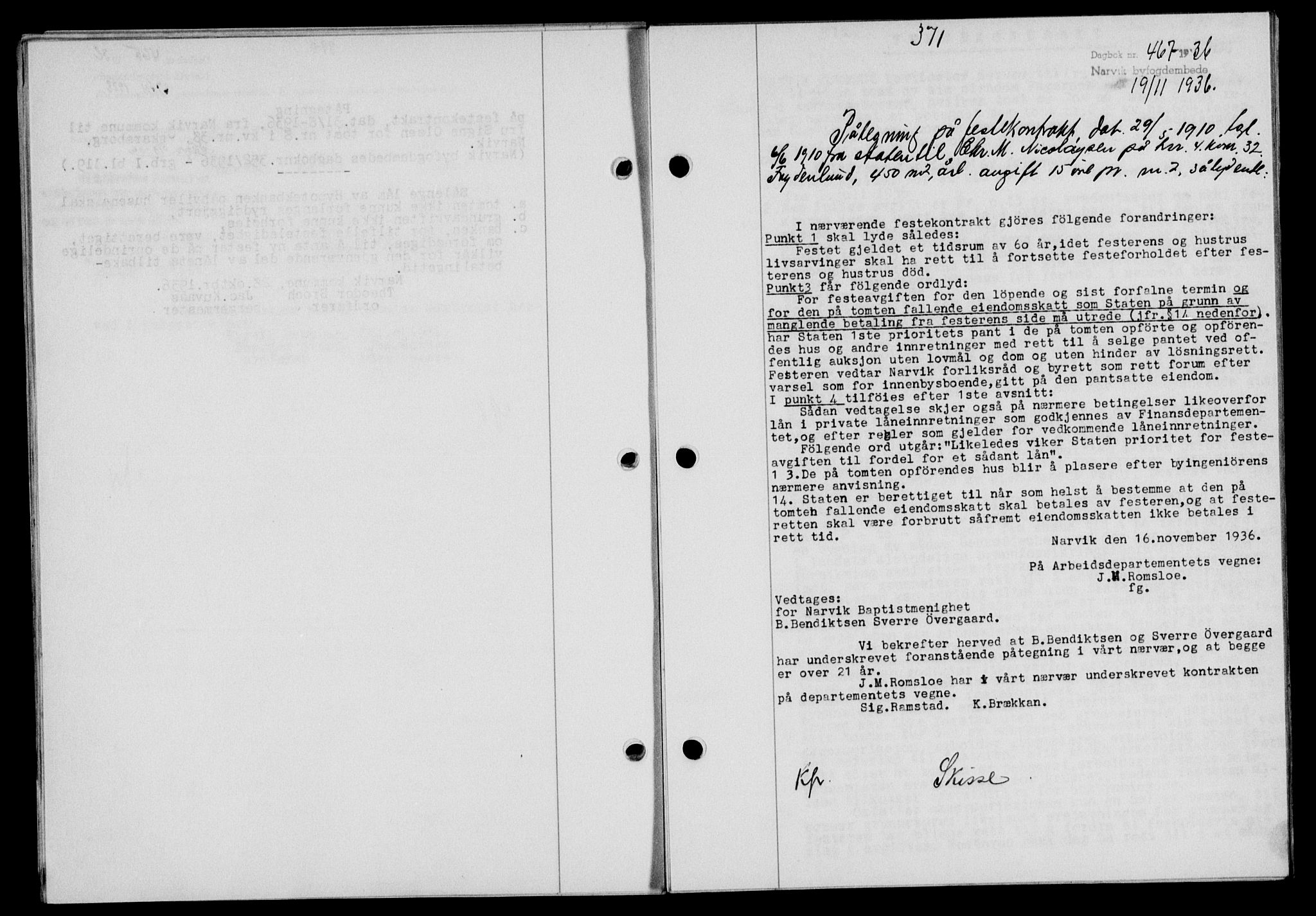Narvik sorenskriveri, SAT/A-0002/1/2/2C/2Ca/L0011: Mortgage book no. 14, 1935-1937, Deed date: 19.11.1936