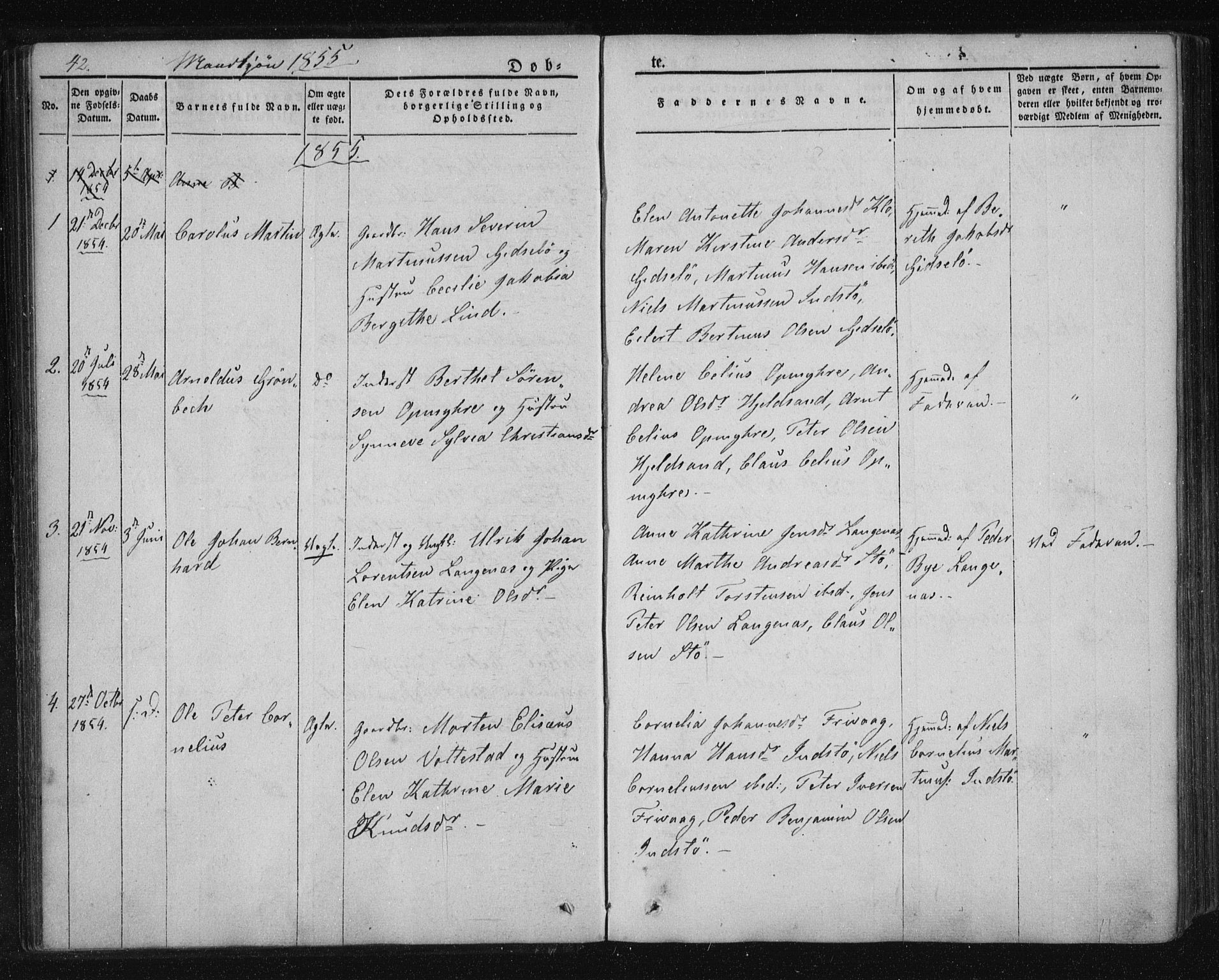 Ministerialprotokoller, klokkerbøker og fødselsregistre - Nordland, AV/SAT-A-1459/893/L1332: Parish register (official) no. 893A05, 1841-1858, p. 42