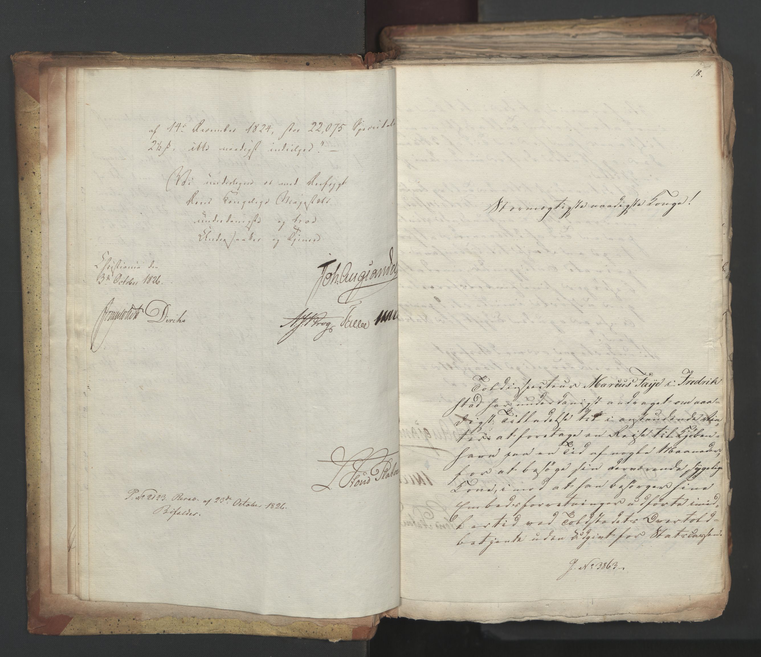 Statsrådsavdelingen i Stockholm, AV/RA-S-1003/D/Da/L0049: Regjeringsinnstillinger nr. 3860-4086, 1826, p. 10