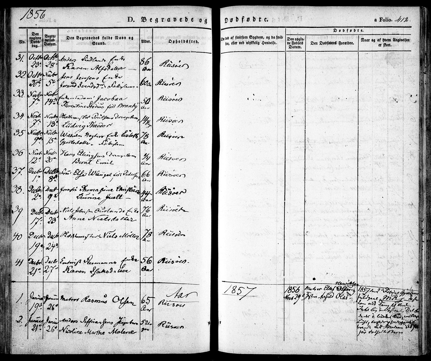 Risør sokneprestkontor, SAK/1111-0035/F/Fa/L0003: Parish register (official) no. A 3, 1838-1864, p. 412