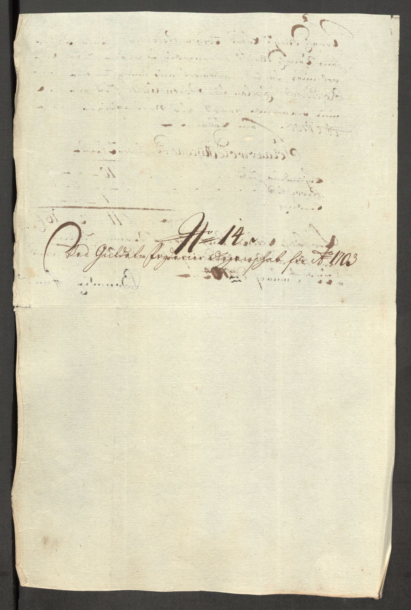 Rentekammeret inntil 1814, Reviderte regnskaper, Fogderegnskap, RA/EA-4092/R60/L3953: Fogderegnskap Orkdal og Gauldal, 1703, p. 365