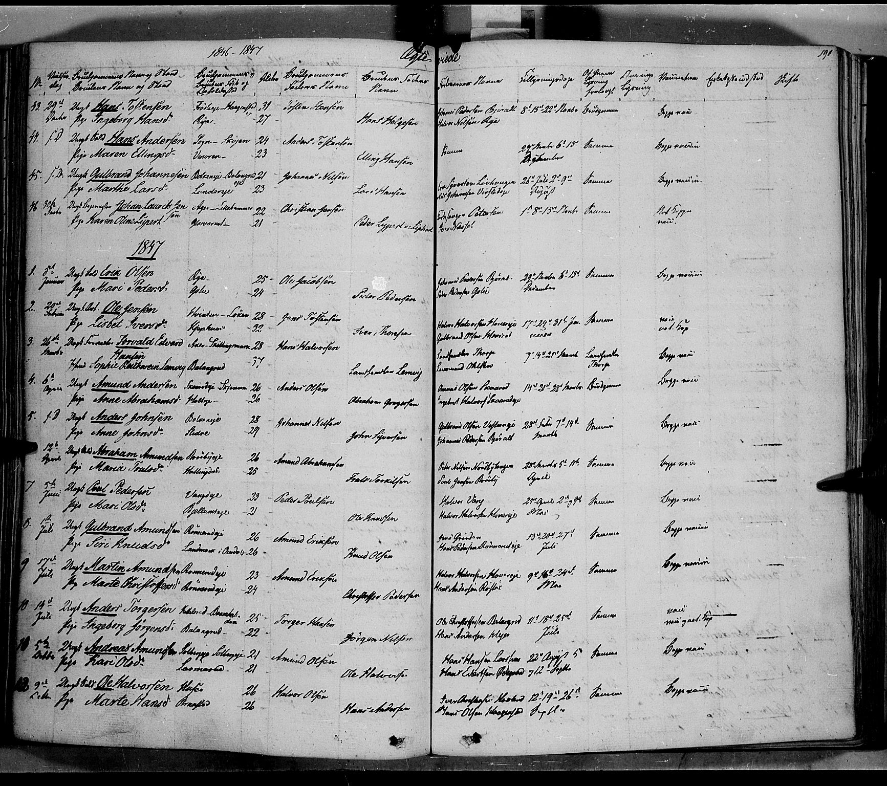 Jevnaker prestekontor, SAH/PREST-116/H/Ha/Haa/L0006: Parish register (official) no. 6, 1837-1857, p. 190