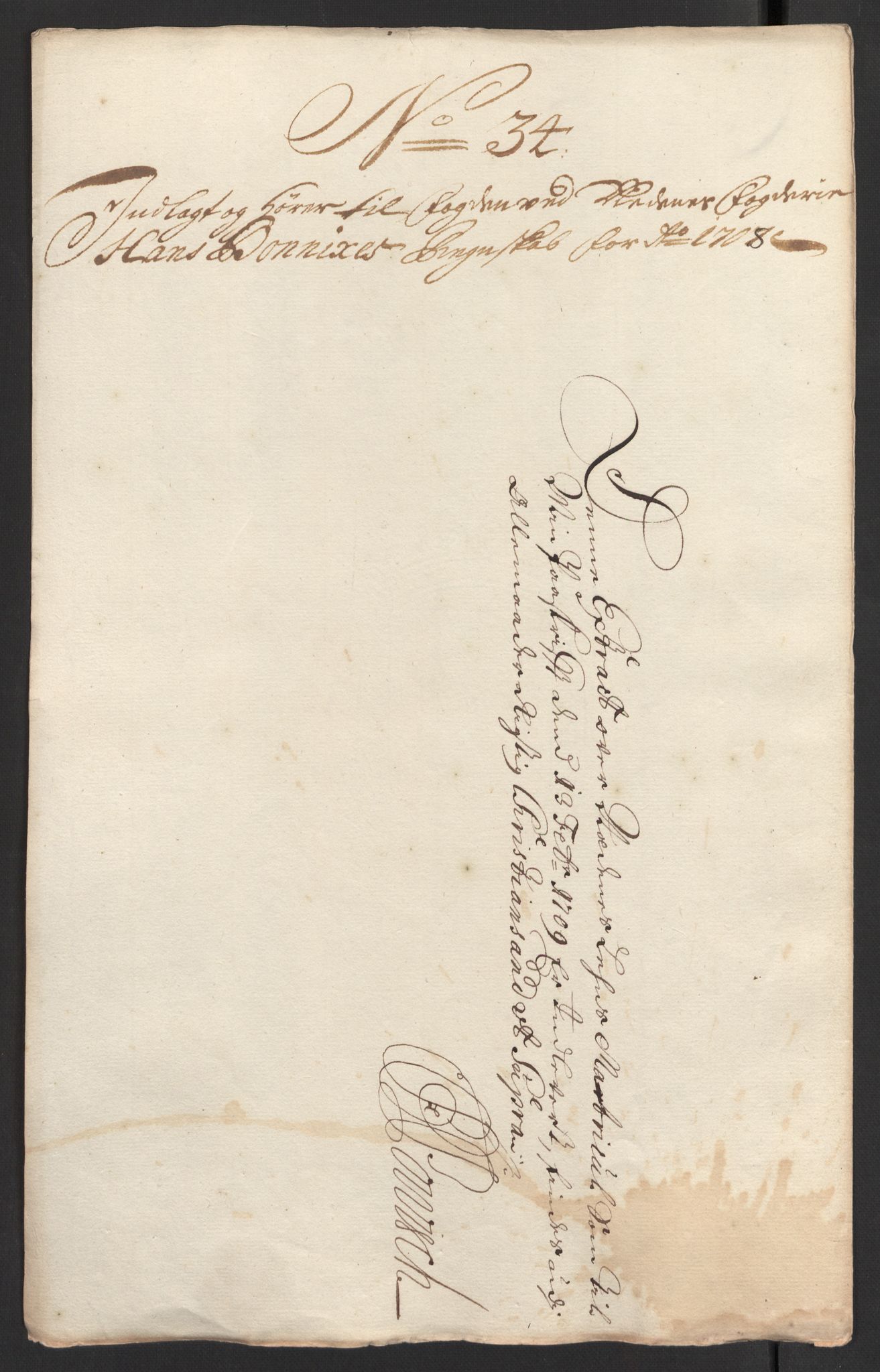 Rentekammeret inntil 1814, Reviderte regnskaper, Fogderegnskap, AV/RA-EA-4092/R39/L2318: Fogderegnskap Nedenes, 1706-1709, p. 371