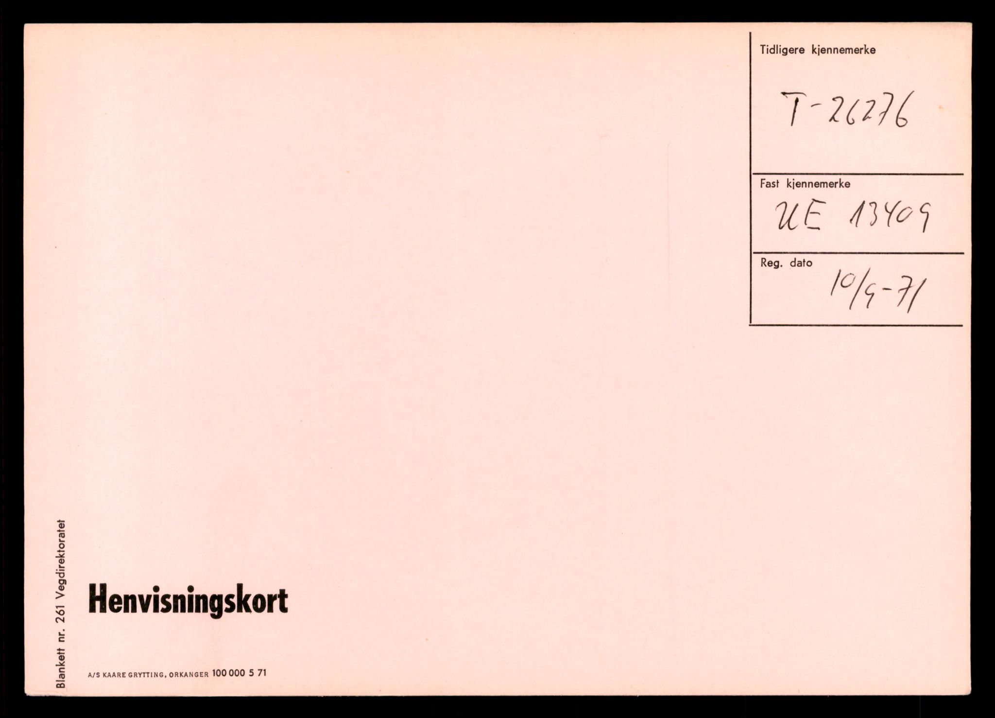 Møre og Romsdal vegkontor - Ålesund trafikkstasjon, SAT/A-4099/F/Ff/L0006: Overførings-/henvisningskort T 26272 - T 29755, 1927-1998, p. 5