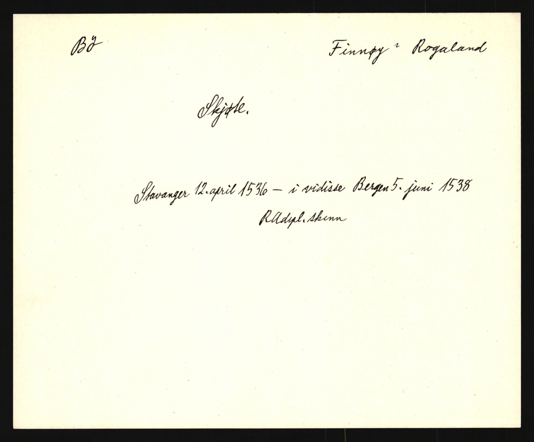 Riksarkivets diplomsamling, AV/RA-EA-5965/F35/F35e/L0027: Registreringssedler Rogaland, 1400-1700, p. 275