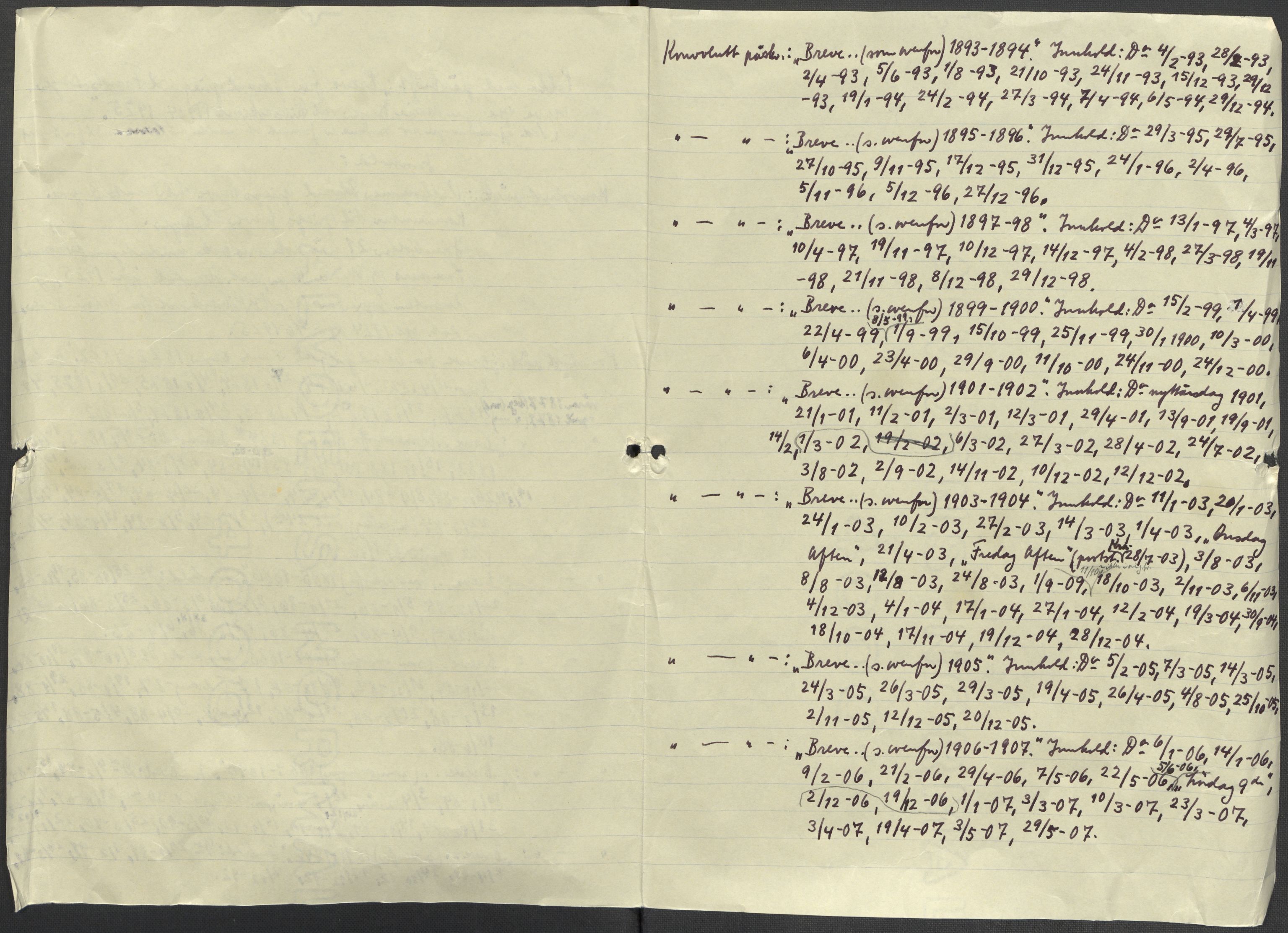 Beyer, Frants, AV/RA-PA-0132/F/L0001: Brev fra Edvard Grieg til Frantz Beyer og "En del optegnelser som kan tjene til kommentar til brevene" av Marie Beyer, 1872-1907, p. 7