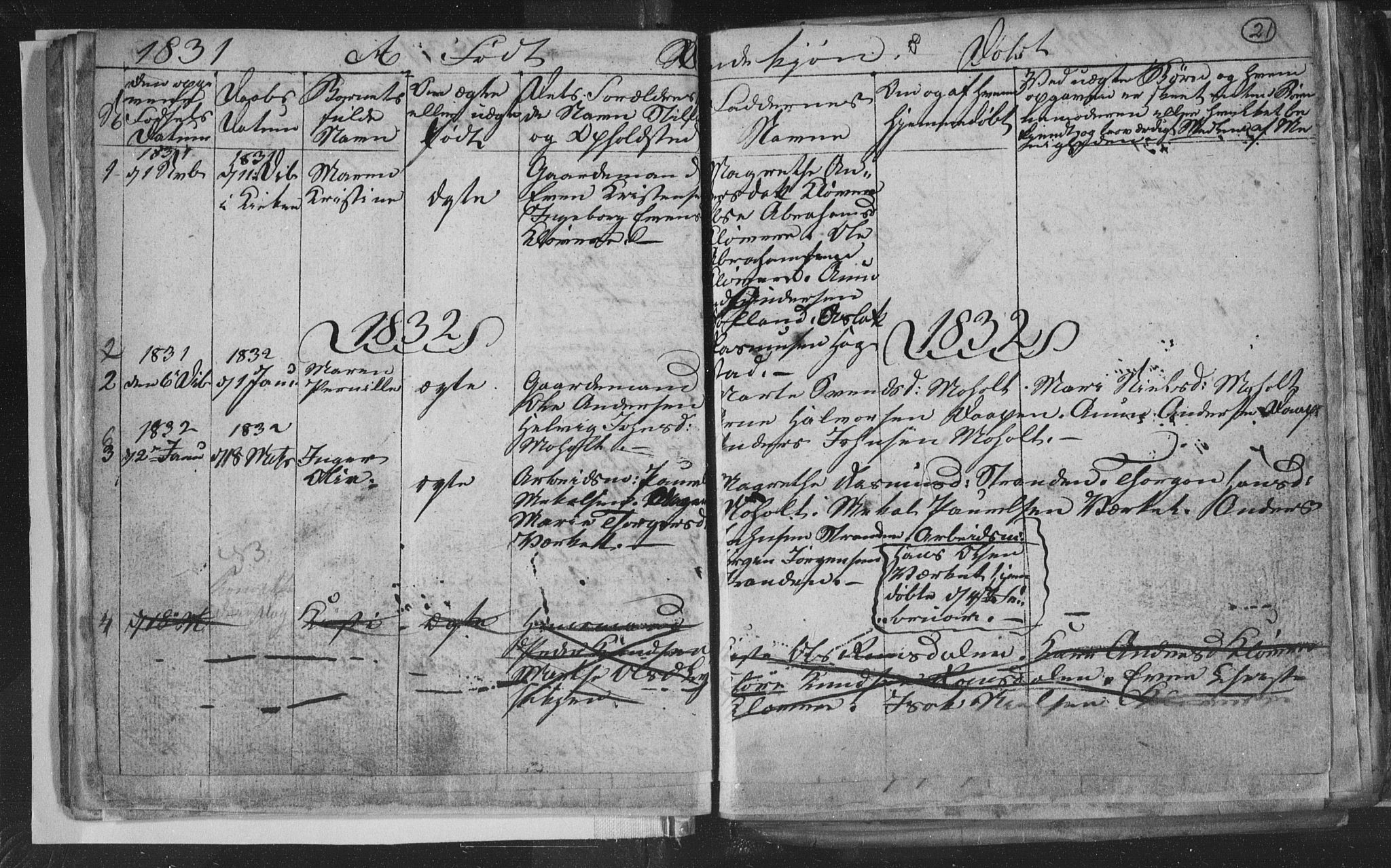 Siljan kirkebøker, SAKO/A-300/G/Ga/L0001: Parish register (copy) no. 1, 1827-1847, p. 21