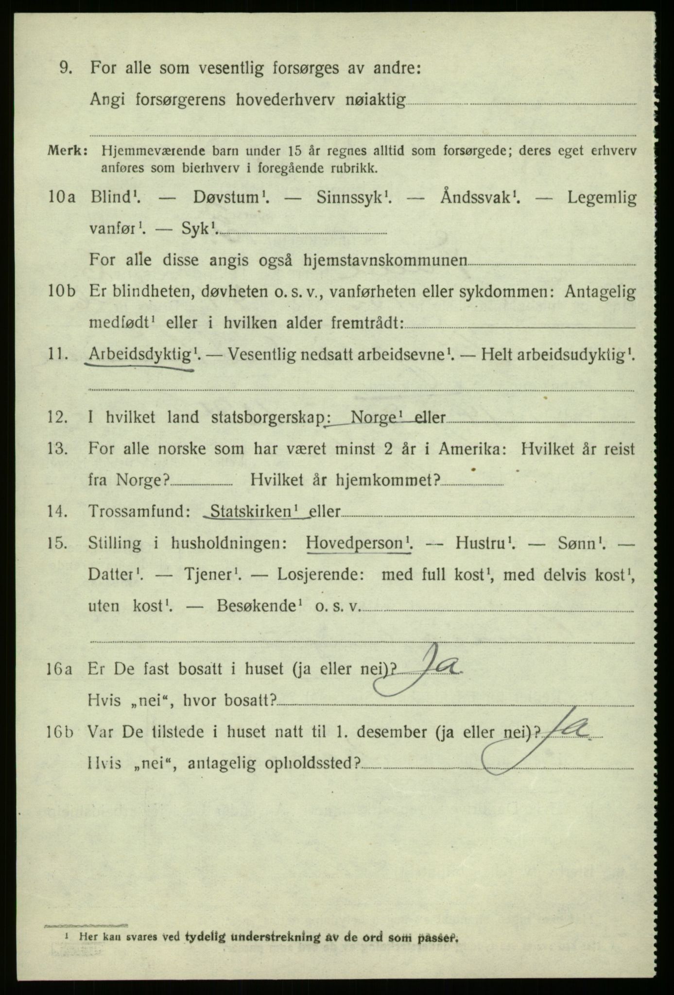 SAB, 1920 census for Fana, 1920, p. 12450