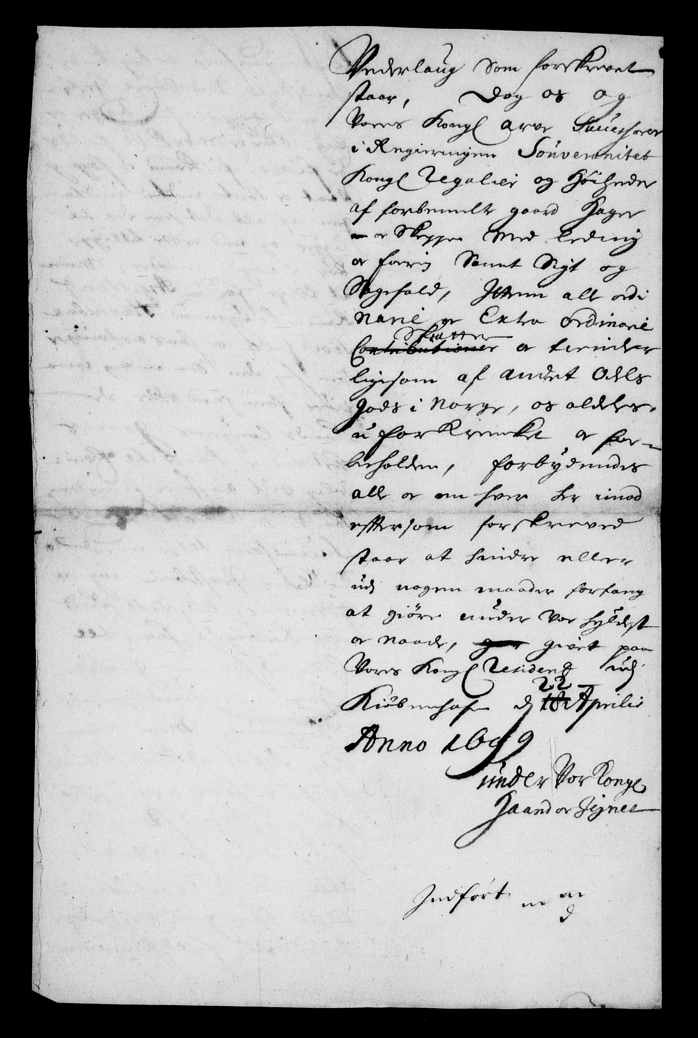 Rentekammeret inntil 1814, Realistisk ordnet avdeling, RA/EA-4070/On/L0013: [Jj 14]: Forskjellige dokumenter om krongodset i Norge, 1672-1722, p. 346