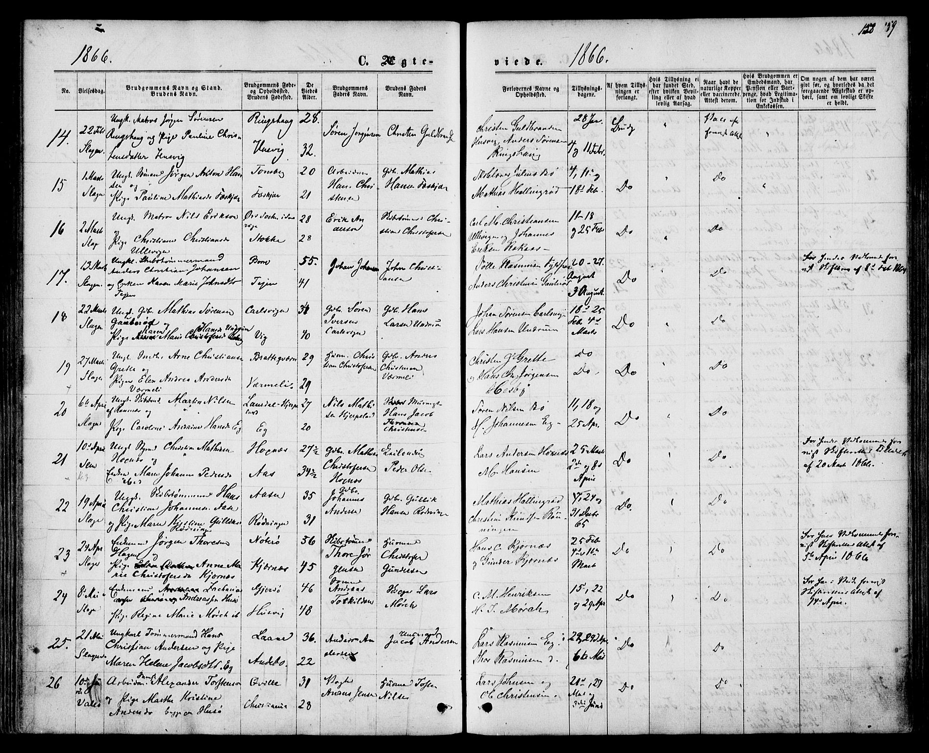 Sem kirkebøker, AV/SAKO-A-5/F/Fa/L0008: Parish register (official) no. I 8, 1866-1873, p. 158