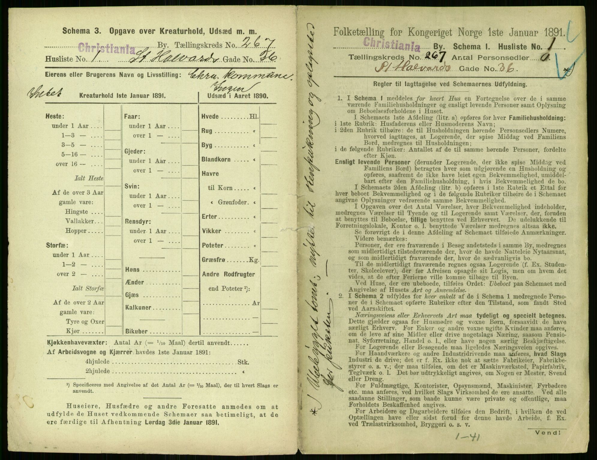 RA, 1891 census for 0301 Kristiania, 1891, p. 161461