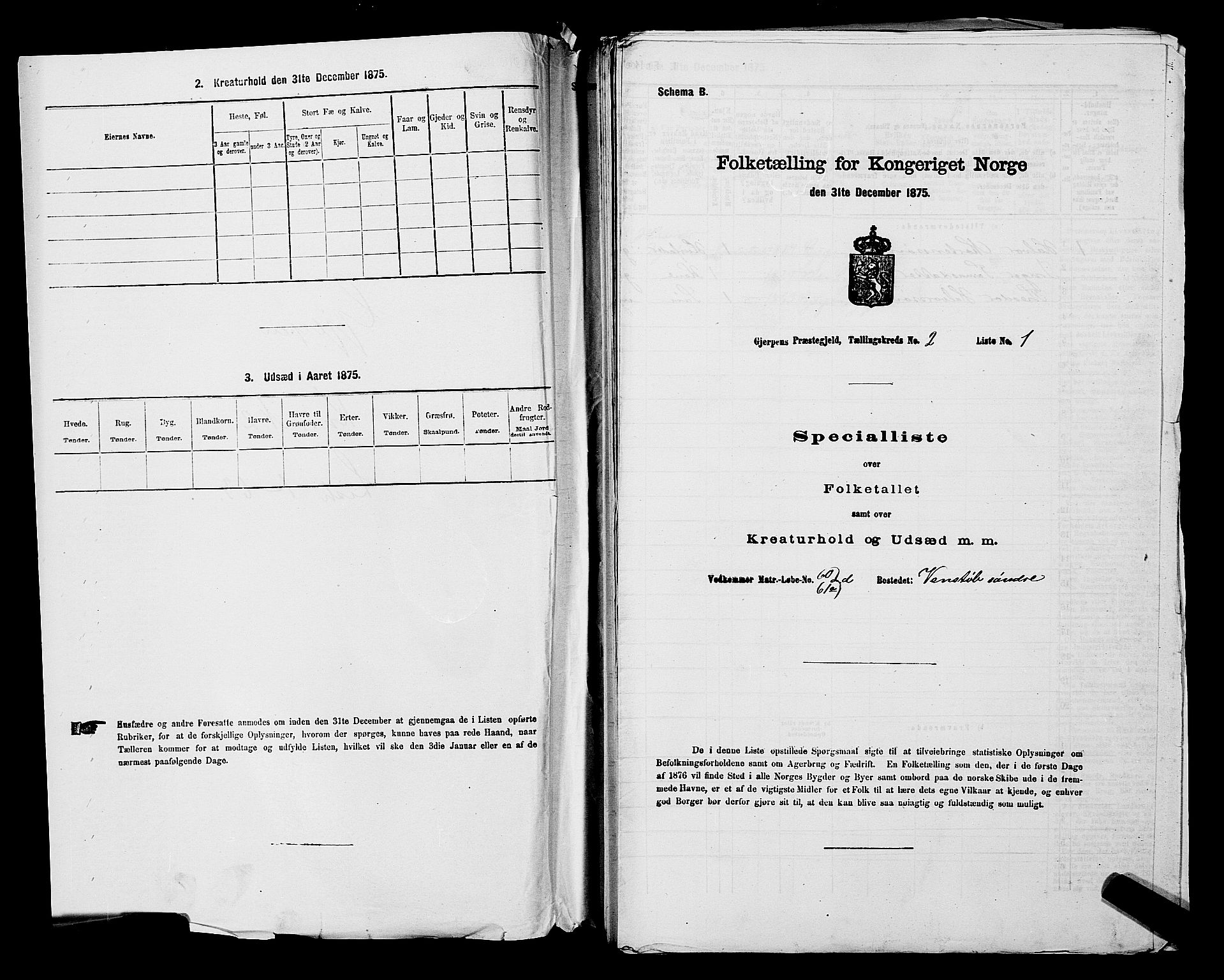 SAKO, 1875 census for 0812P Gjerpen, 1875, p. 233