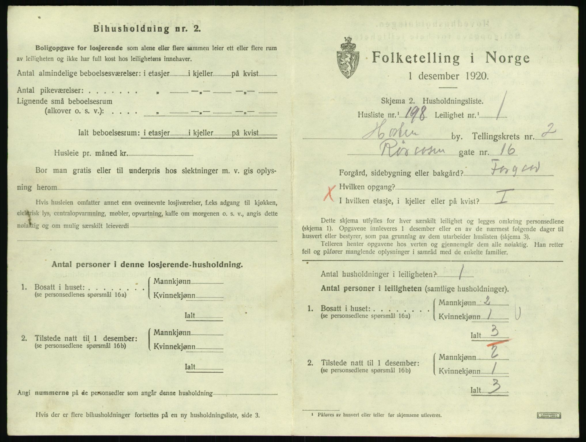 SAKO, 1920 census for Horten, 1920, p. 4059