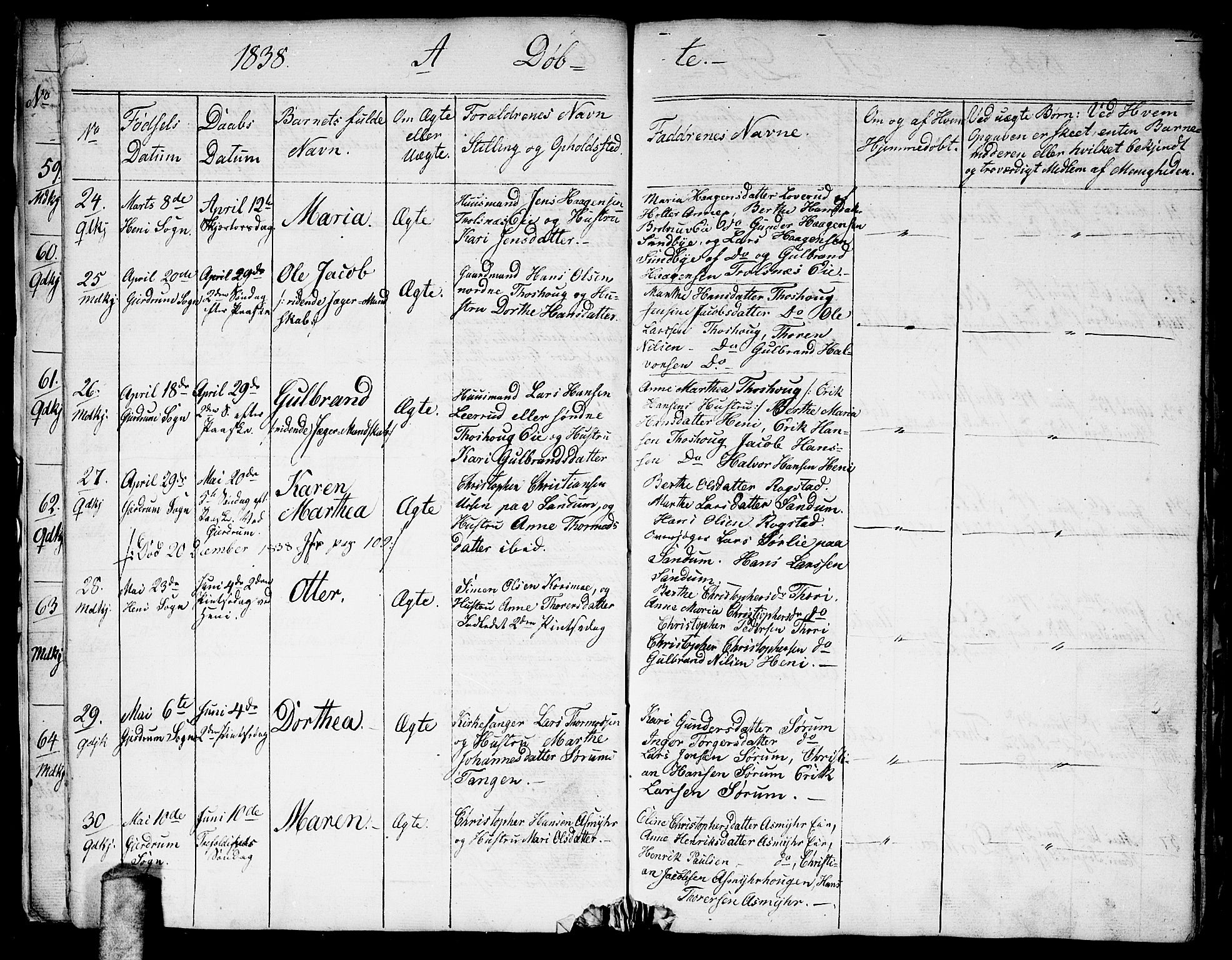 Gjerdrum prestekontor Kirkebøker, SAO/A-10412b/G/Ga/L0002: Parish register (copy) no. I 2, 1836-1850, p. 15