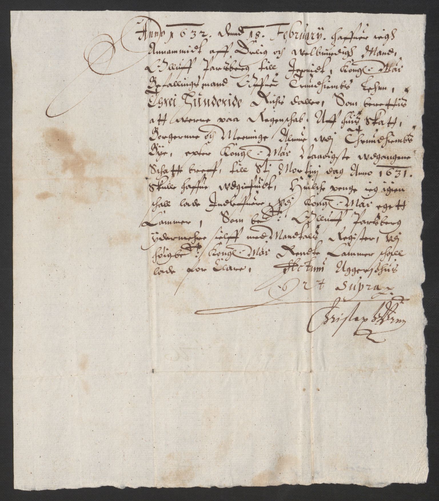 Rentekammeret inntil 1814, Reviderte regnskaper, Byregnskaper, RA/EA-4066/R/Rs/L0504: [S1] Kontribusjonsregnskap, 1631-1684, p. 6