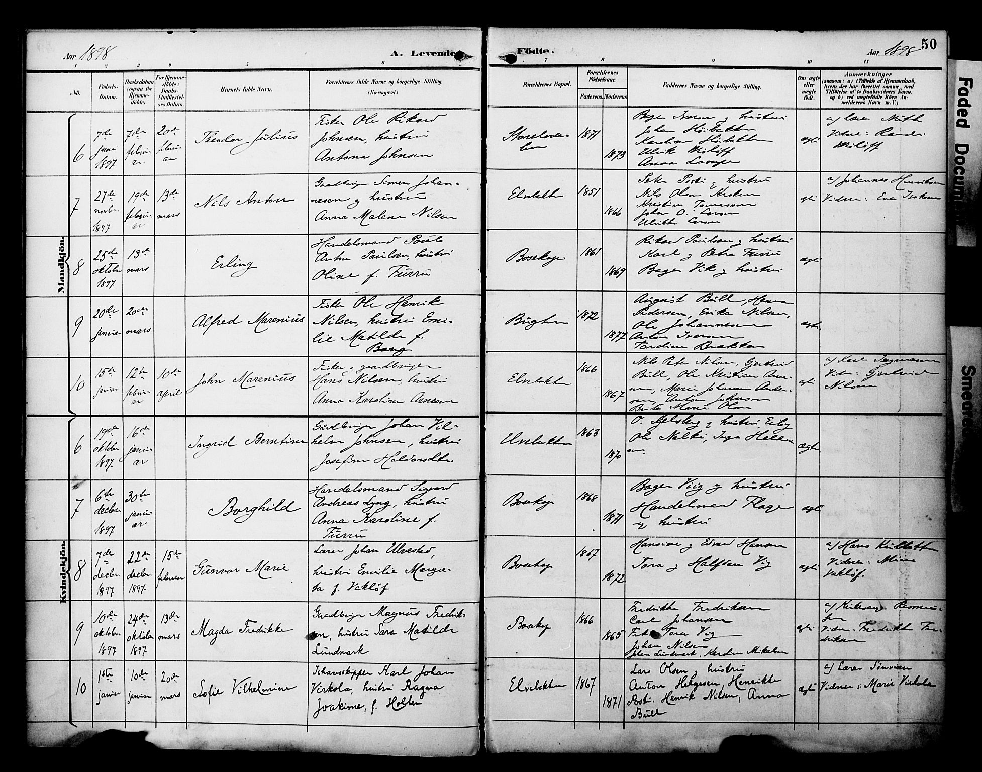 Alta sokneprestkontor, SATØ/S-1338/H/Ha/L0003.kirke: Parish register (official) no. 3, 1892-1904, p. 50