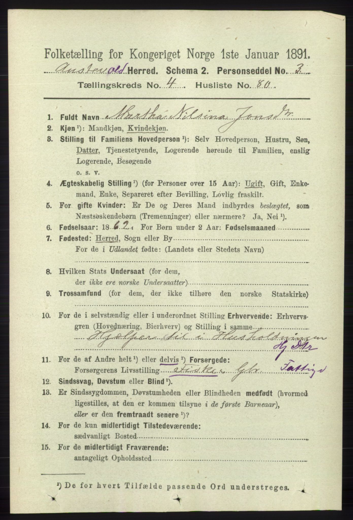 RA, 1891 census for 1244 Austevoll, 1891, p. 1895